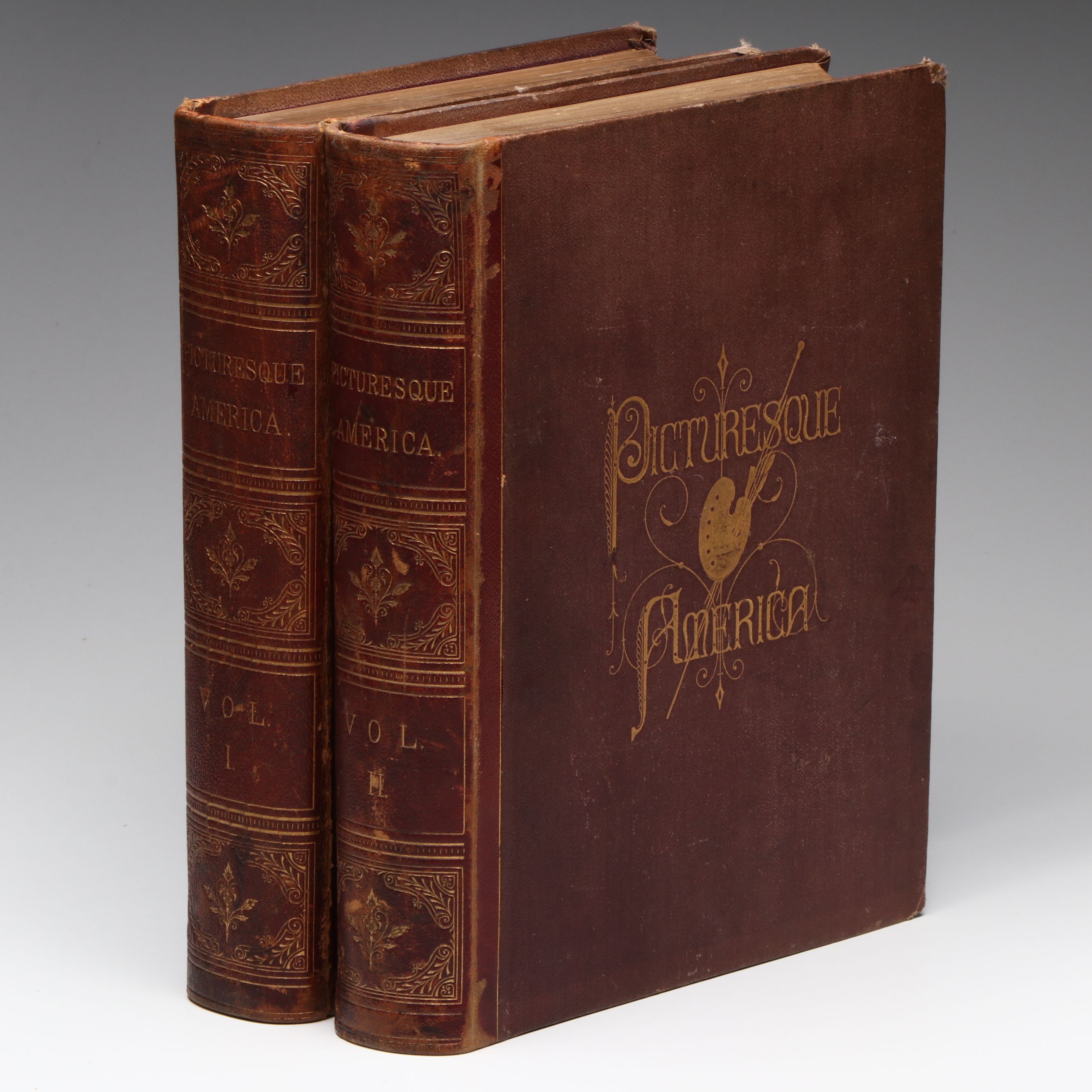 Illustrated "Picturesque America; or, The Land We Live In" Two-Volume Set