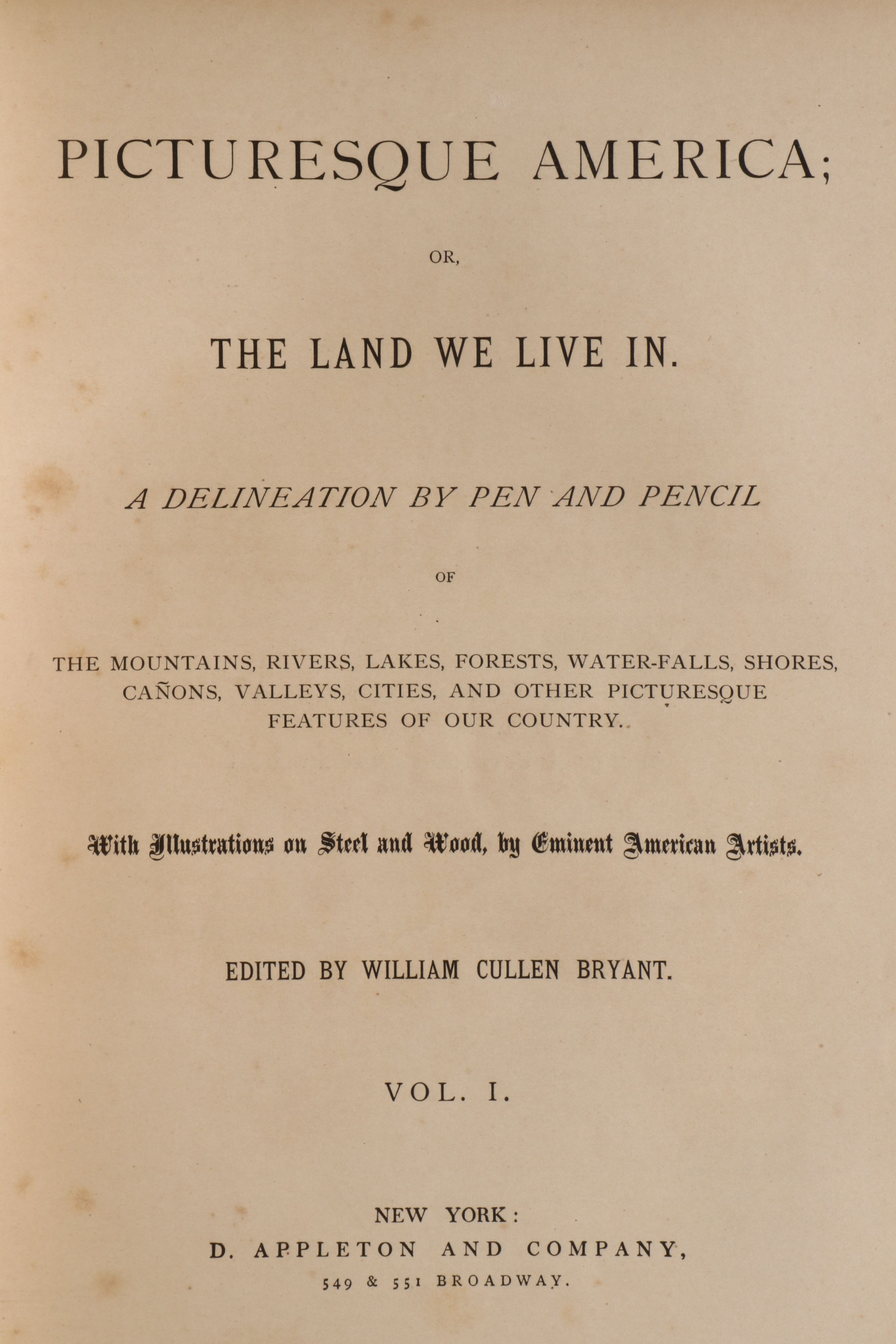 Illustrated "Picturesque America; or, The Land We Live In" Two-Volume Set