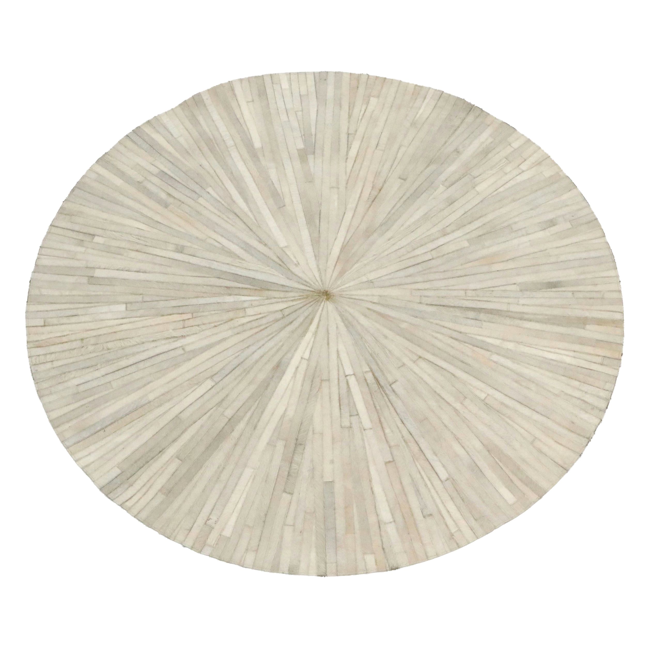 5'11 x 6'2 Bashian "Santa Fe" Collection Patchwork Cowhide Area Rug