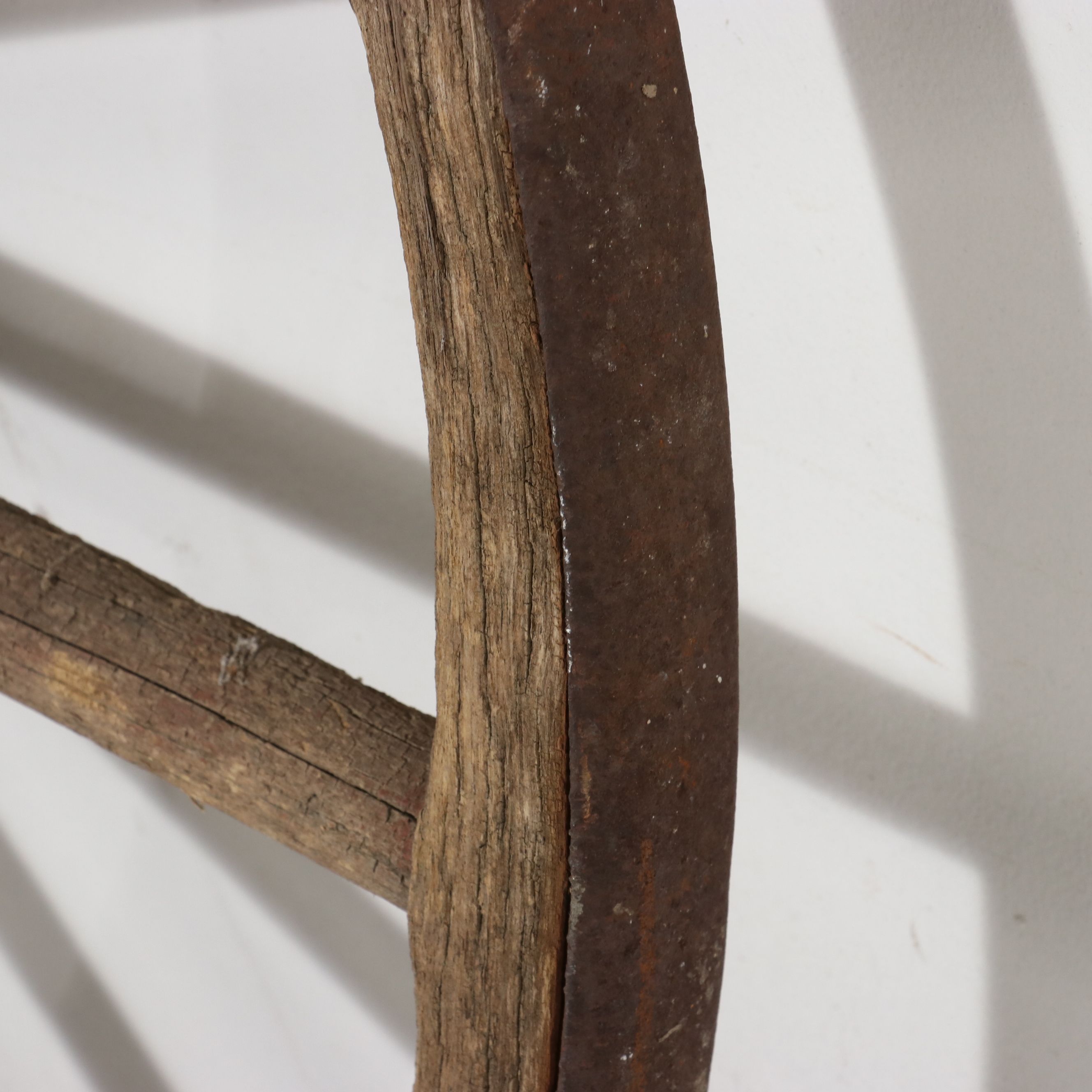 Primitive Wooden Wagon Wheel