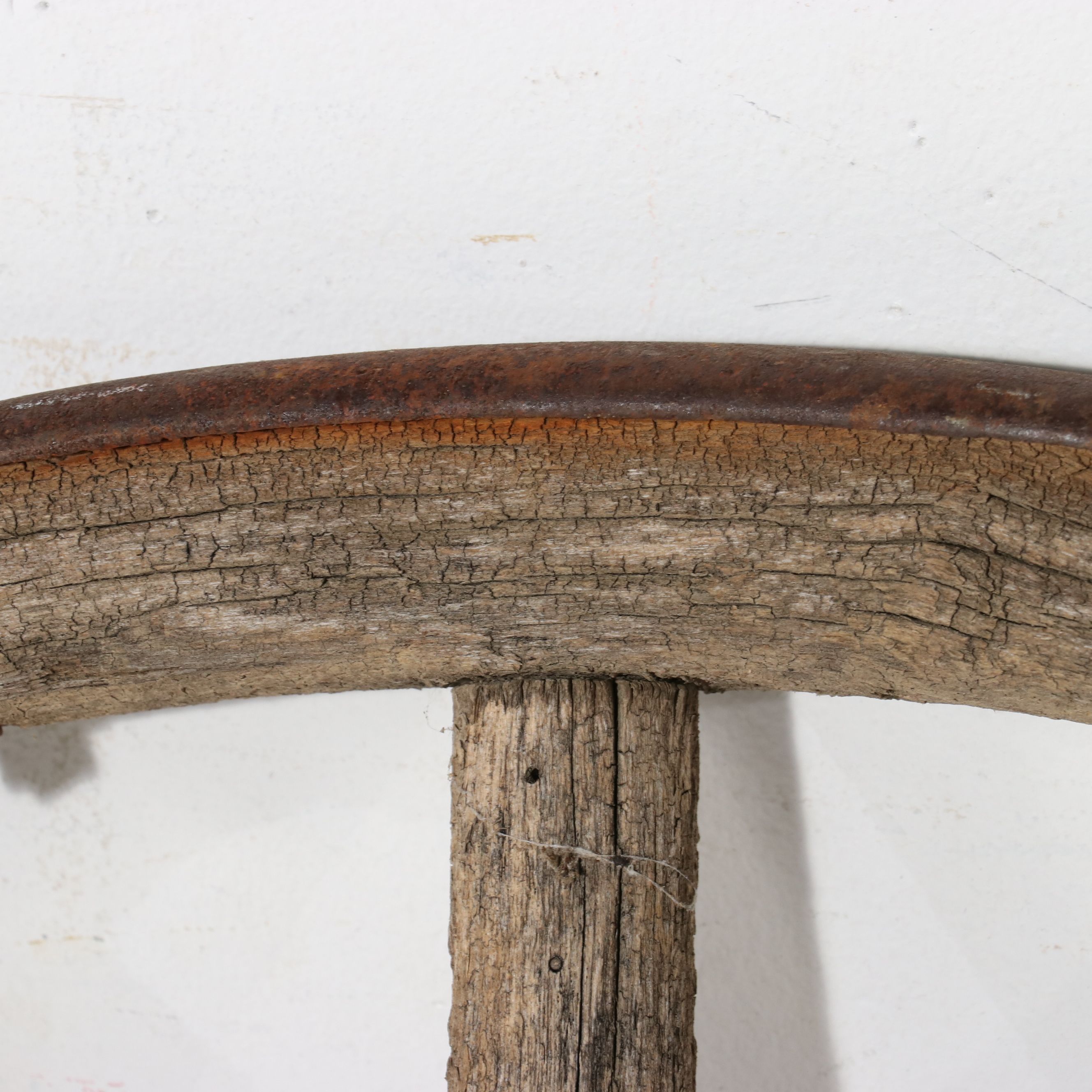 Primitive Wooden Wagon Wheel