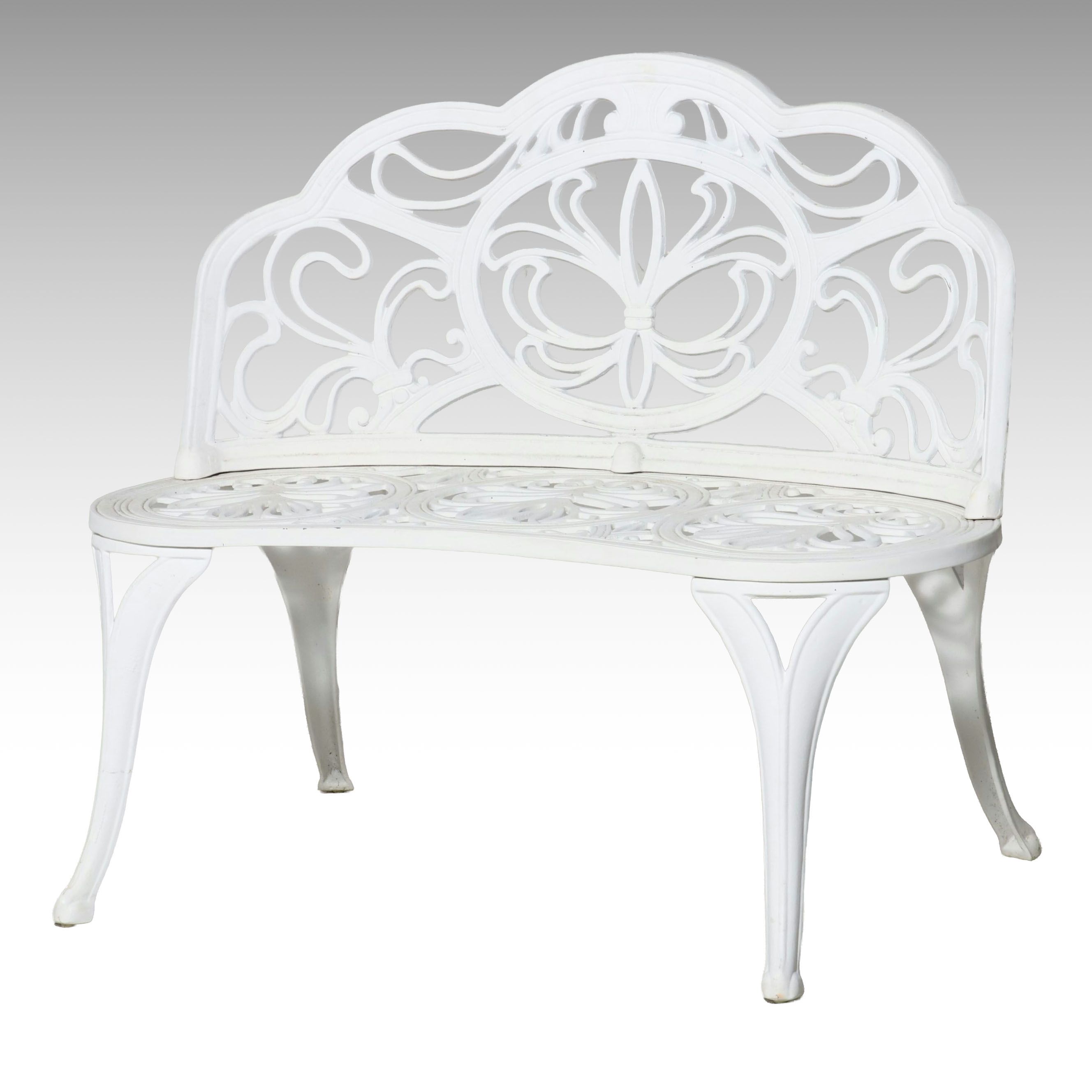 Victorian Style Cast Iron Garden Settee Bench