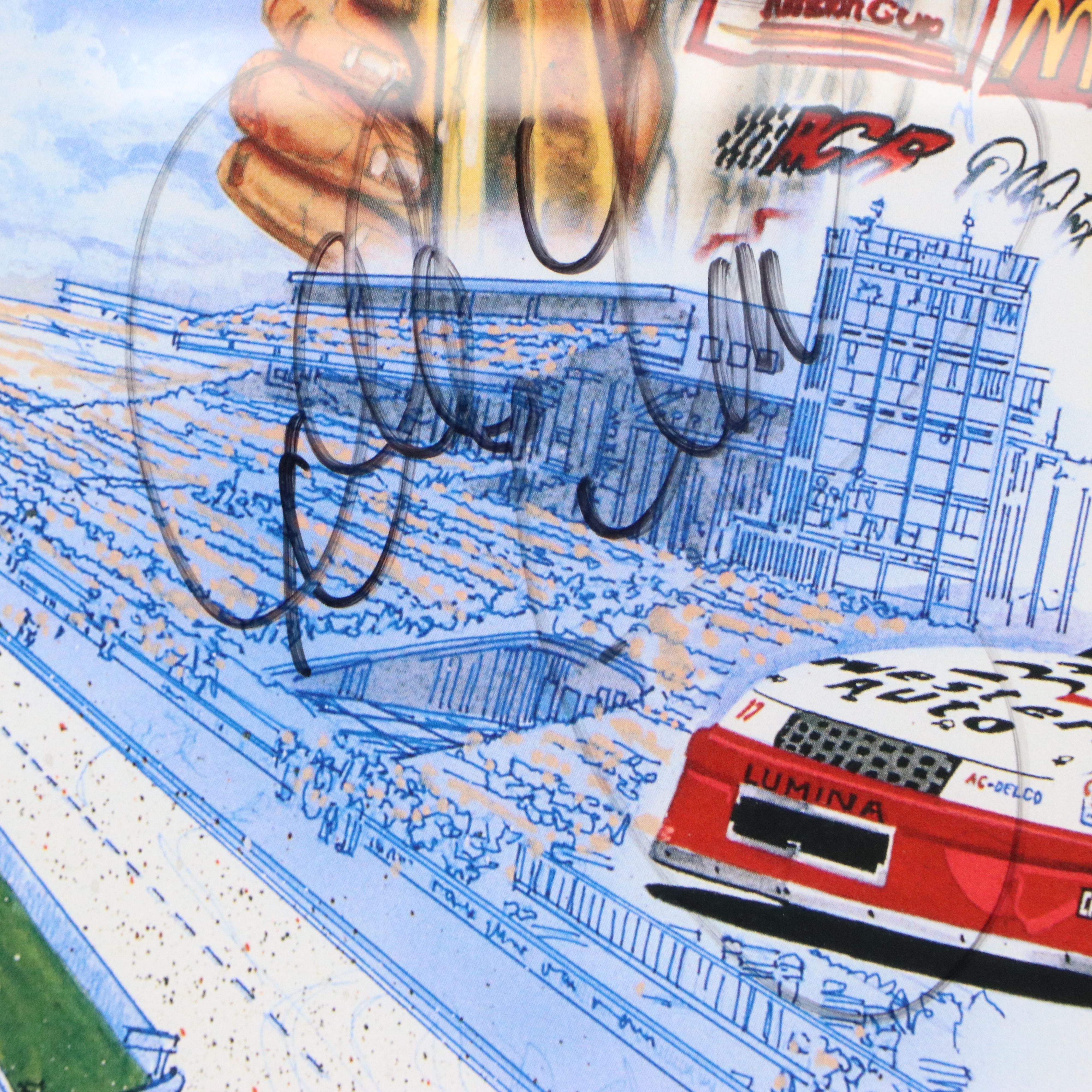 Signed Offset Lithograph Poster for "Brickyard Inaugural Race," 1994