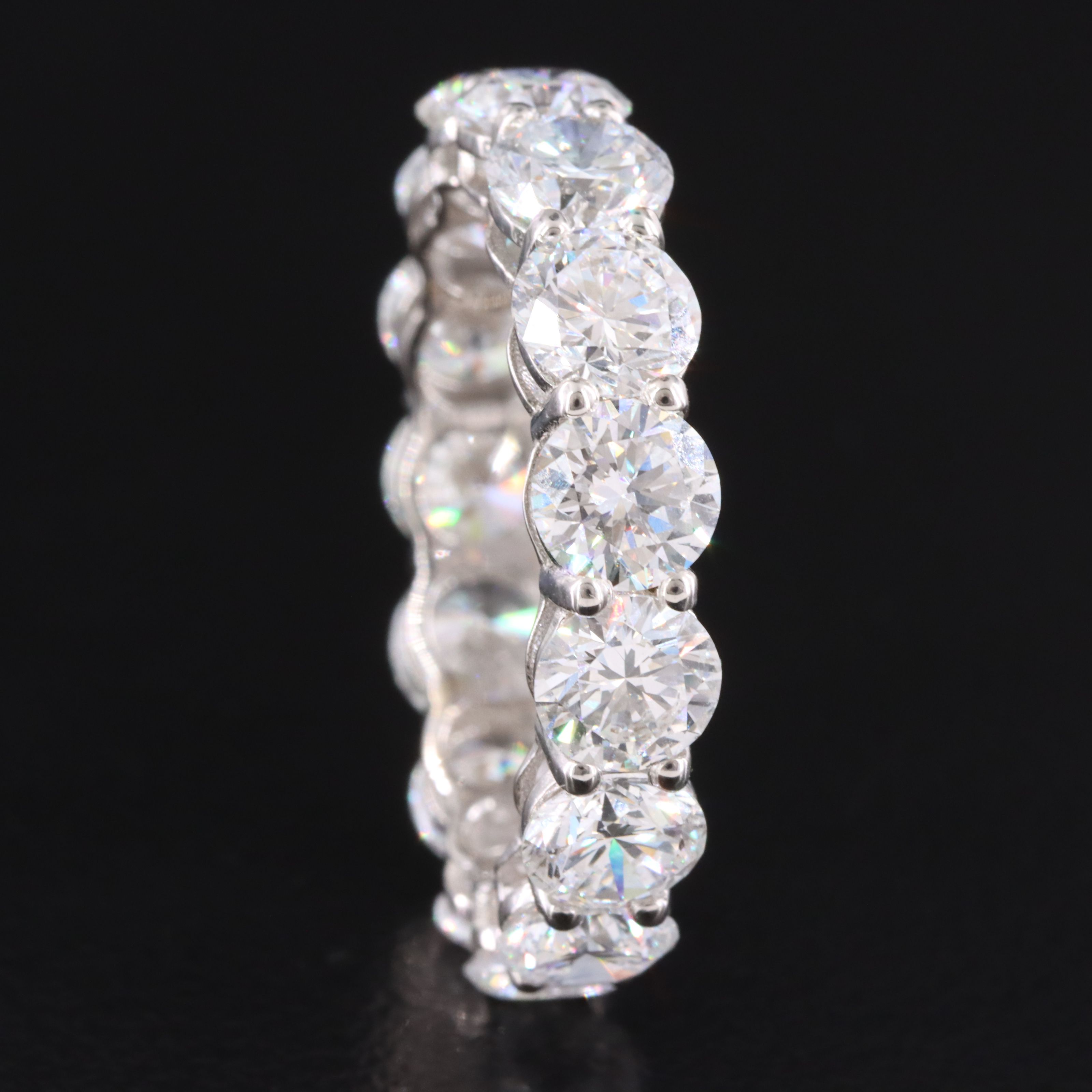 14K 7.08 CTW Lab Grown Diamond Eternity Band with IGI Jewelry Report