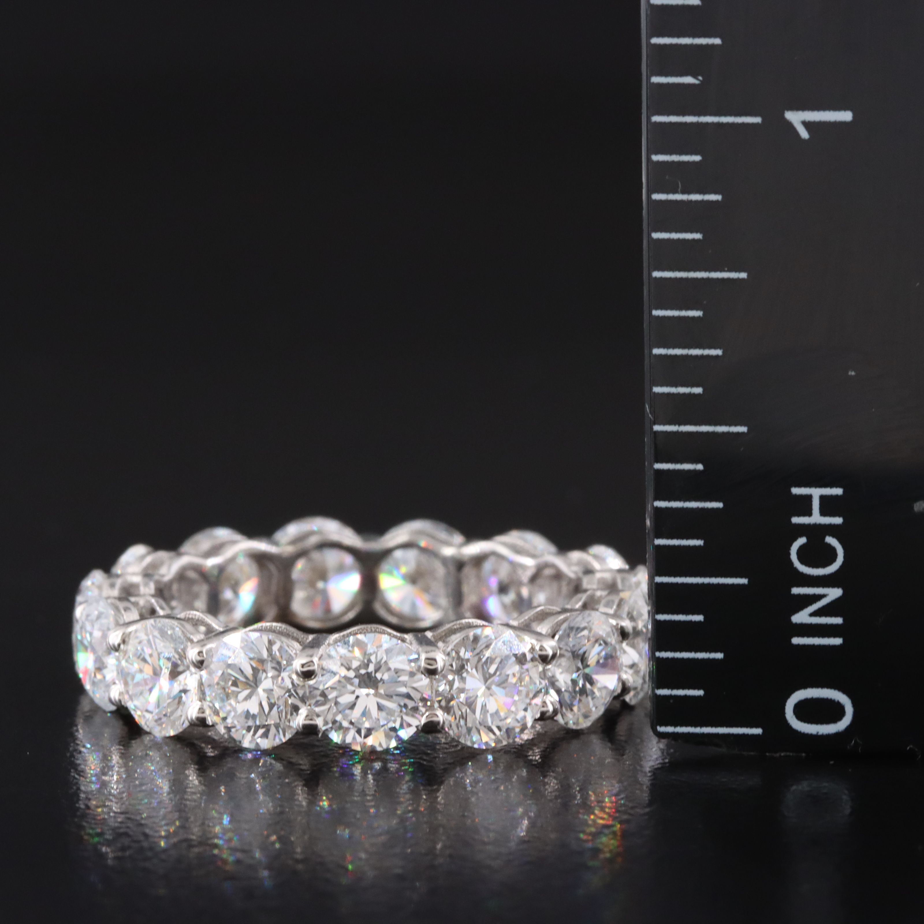 14K 7.08 CTW Lab Grown Diamond Eternity Band with IGI Jewelry Report
