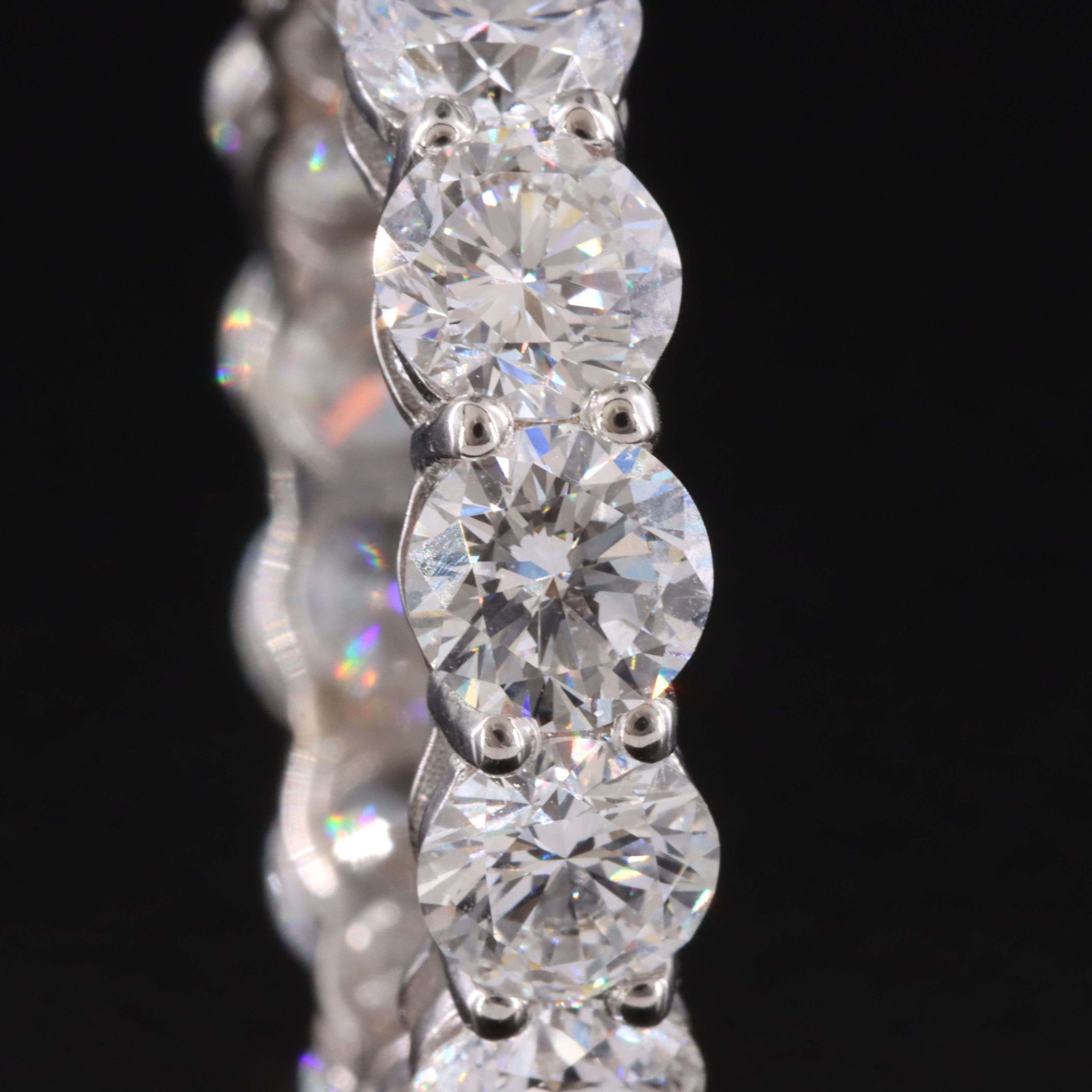 14K 7.08 CTW Lab Grown Diamond Eternity Band with IGI Jewelry Report