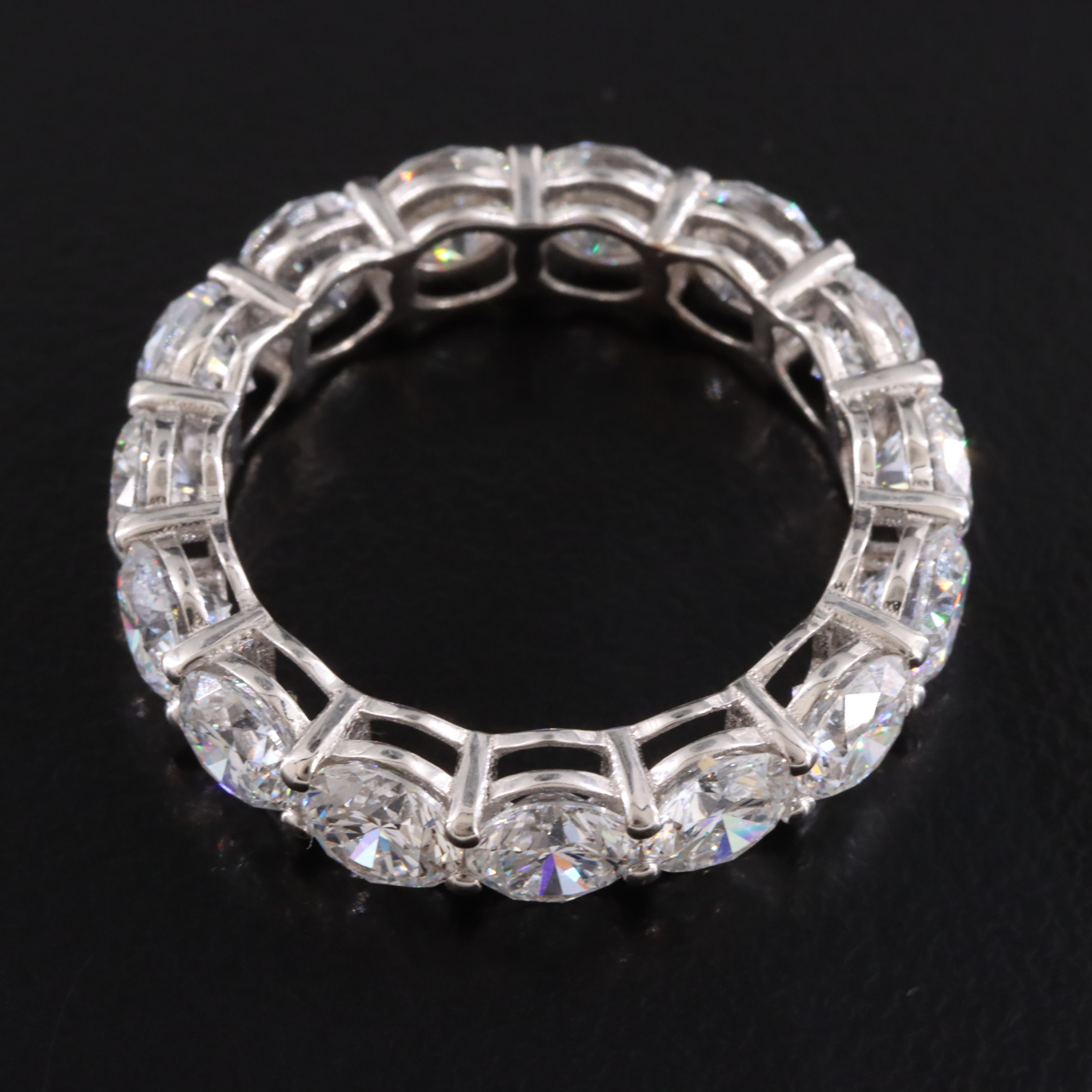 14K 7.08 CTW Lab Grown Diamond Eternity Band with IGI Jewelry Report