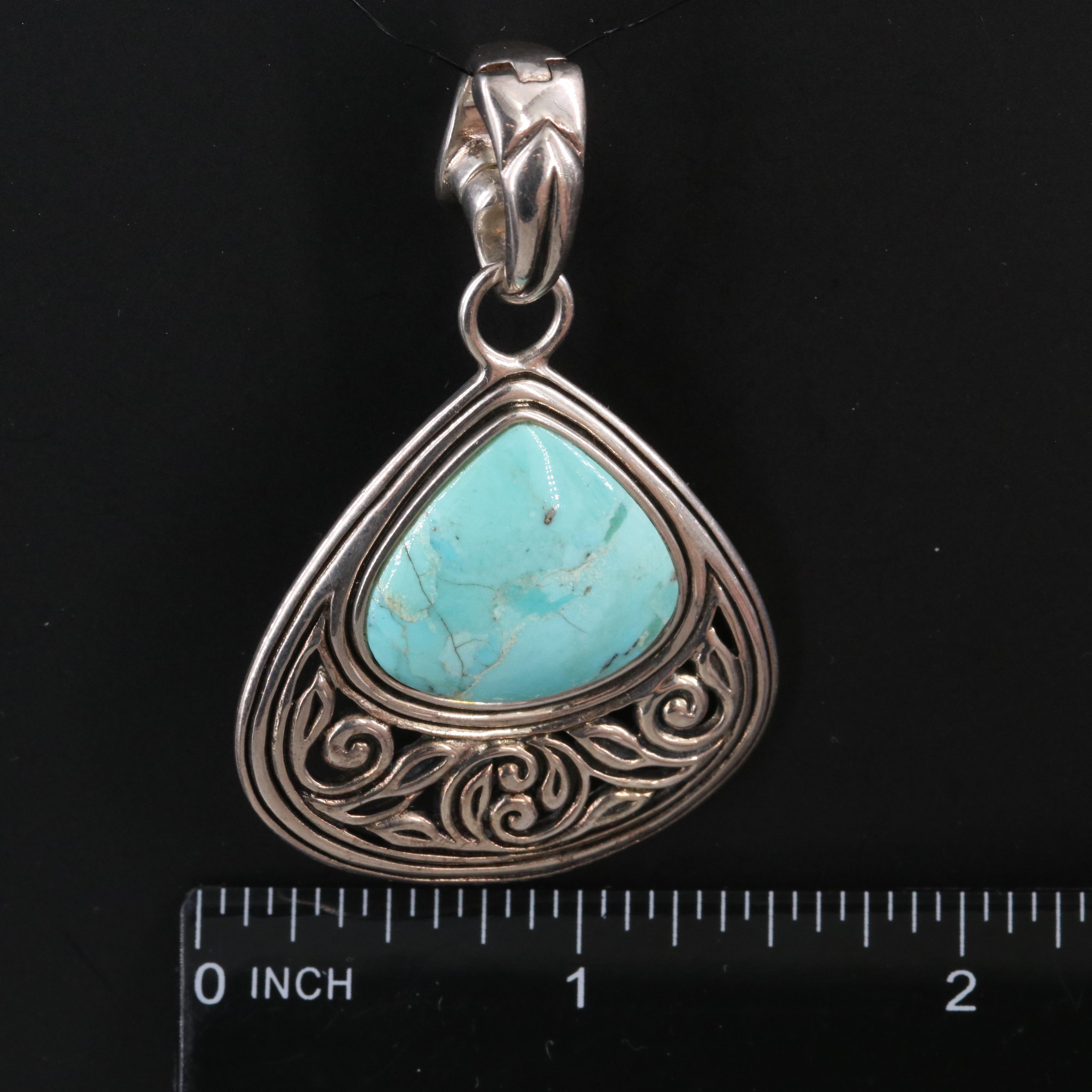 Barse Sterling Turquoise Pendant