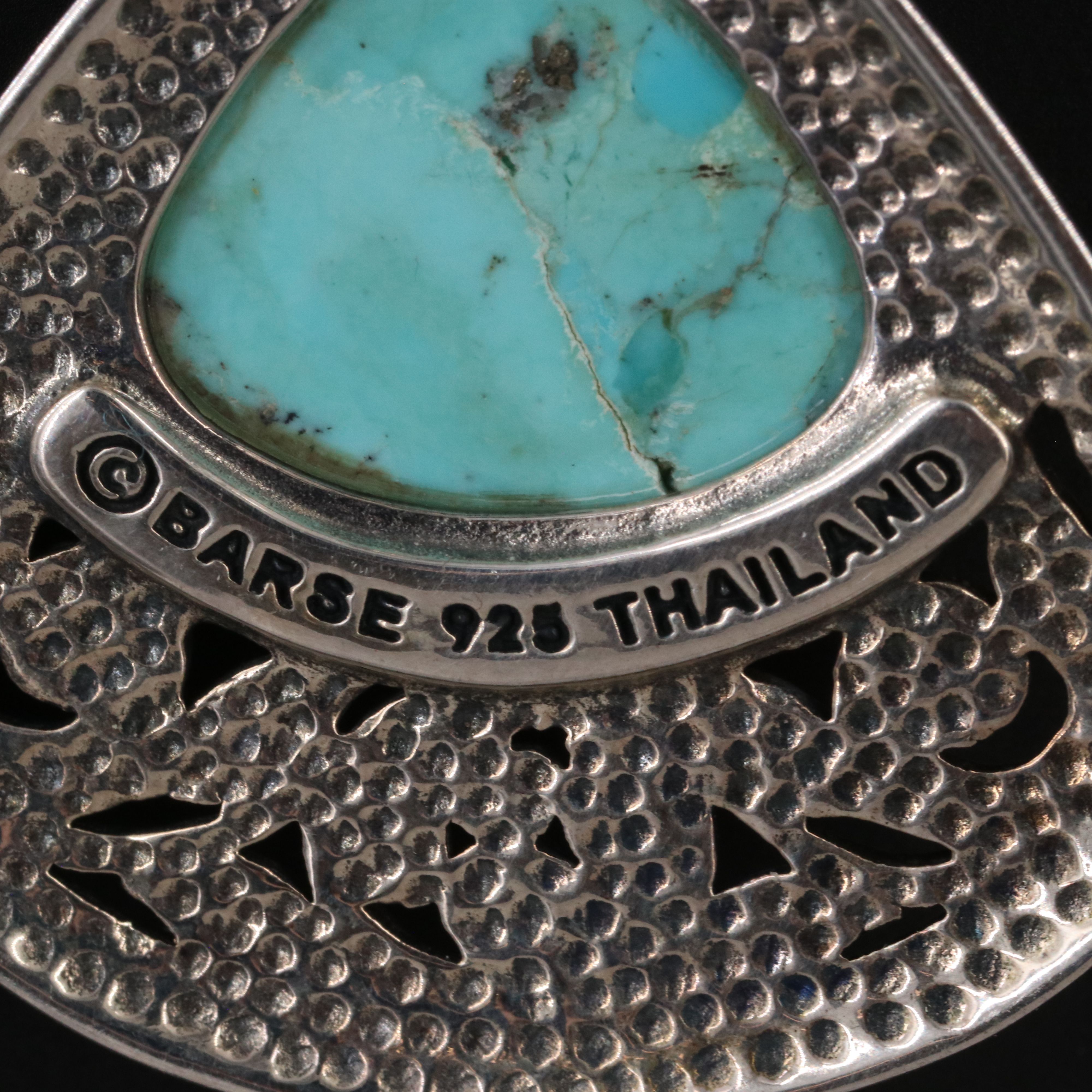 Barse Sterling Turquoise Pendant