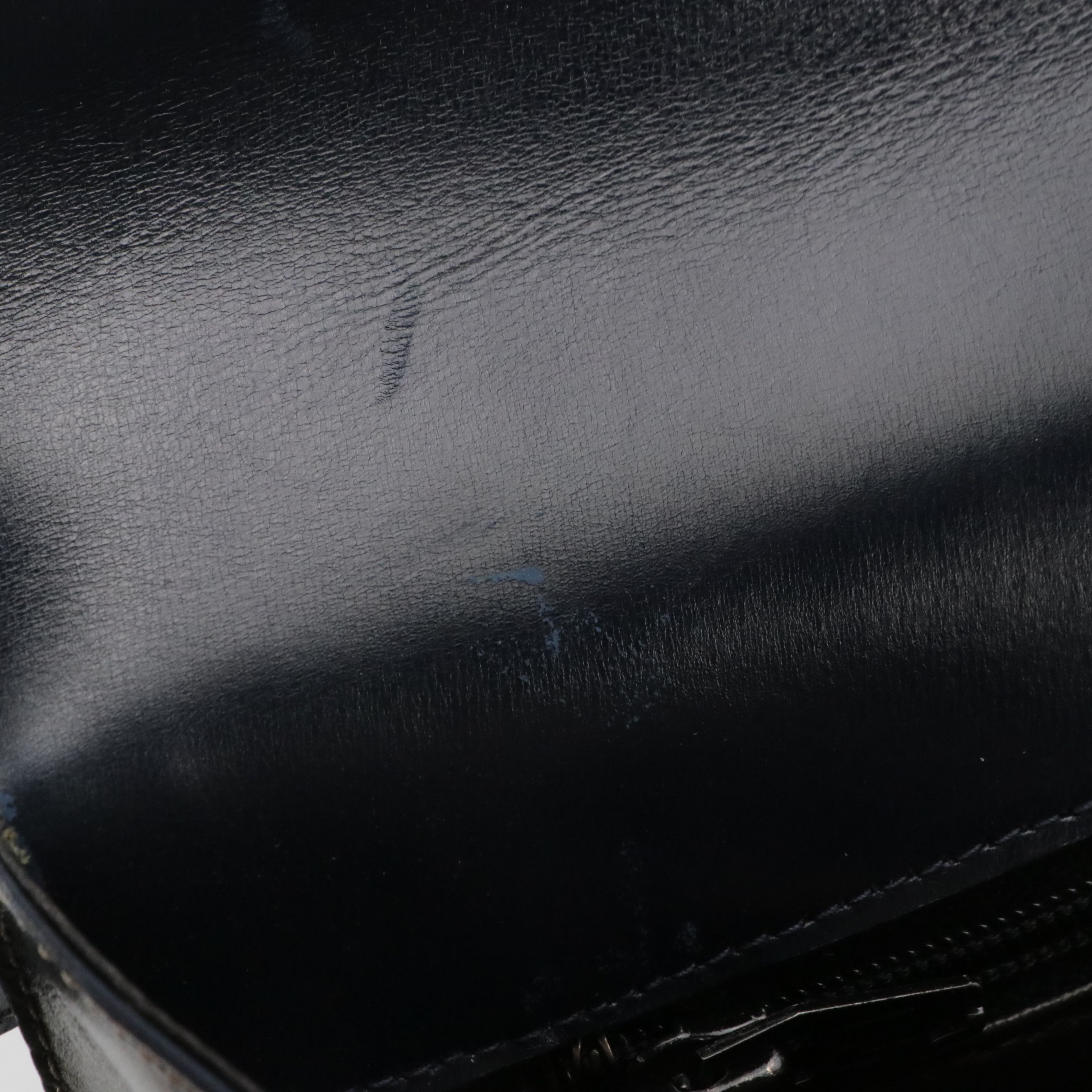 Loewe Messenger Bag in Navy Glazed Leather with Contrast Stitching