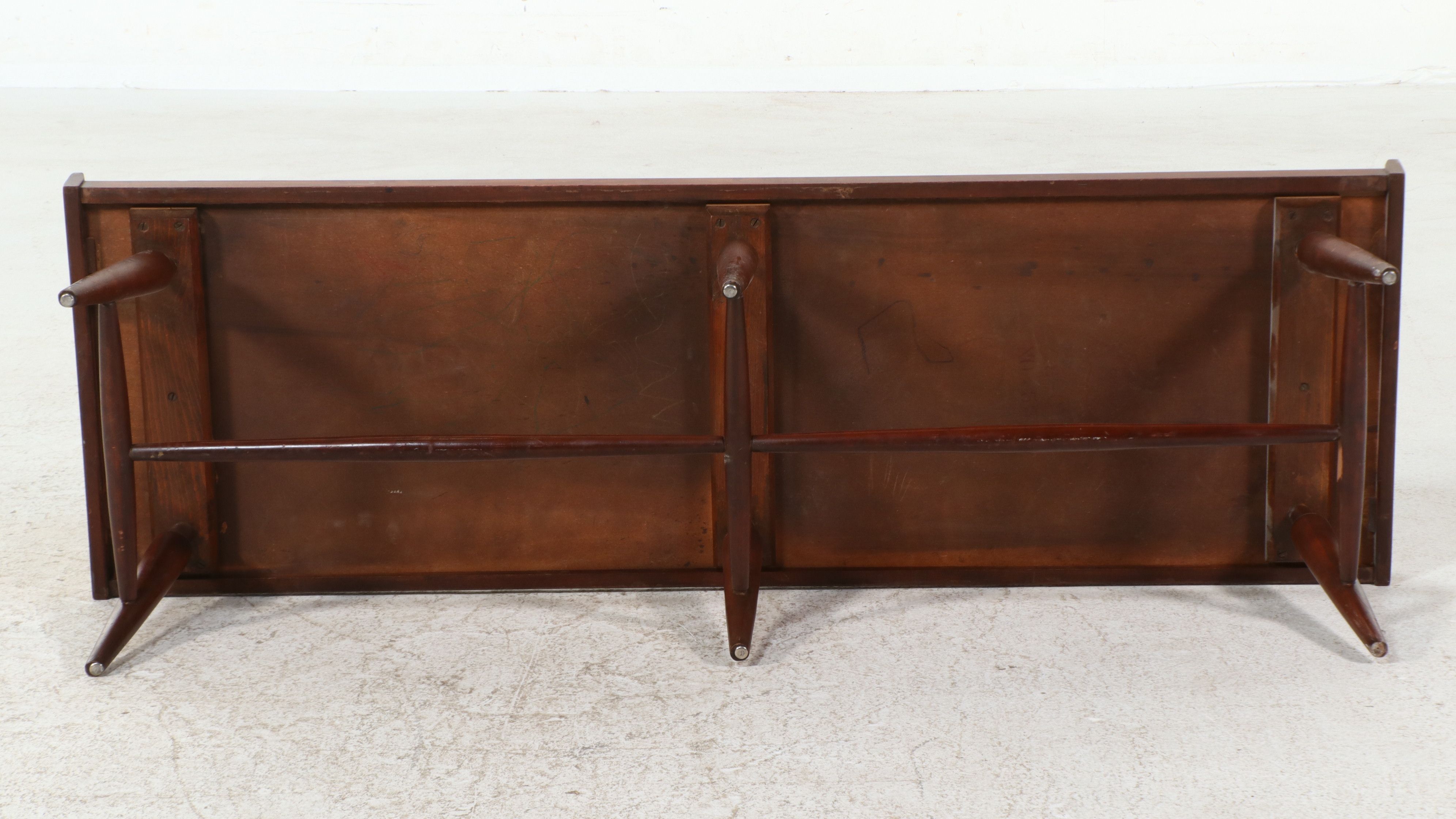 Mid Century Modern Solid Walnut "Surfboard" Coffee Table, Mid-20th Century