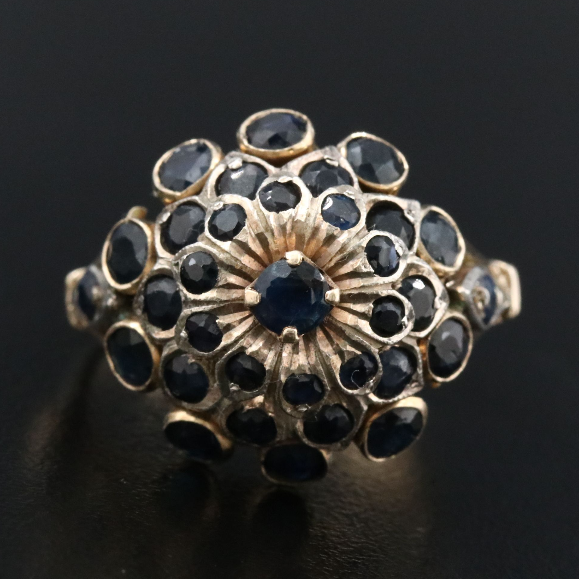 14K Sapphire Princess Ring