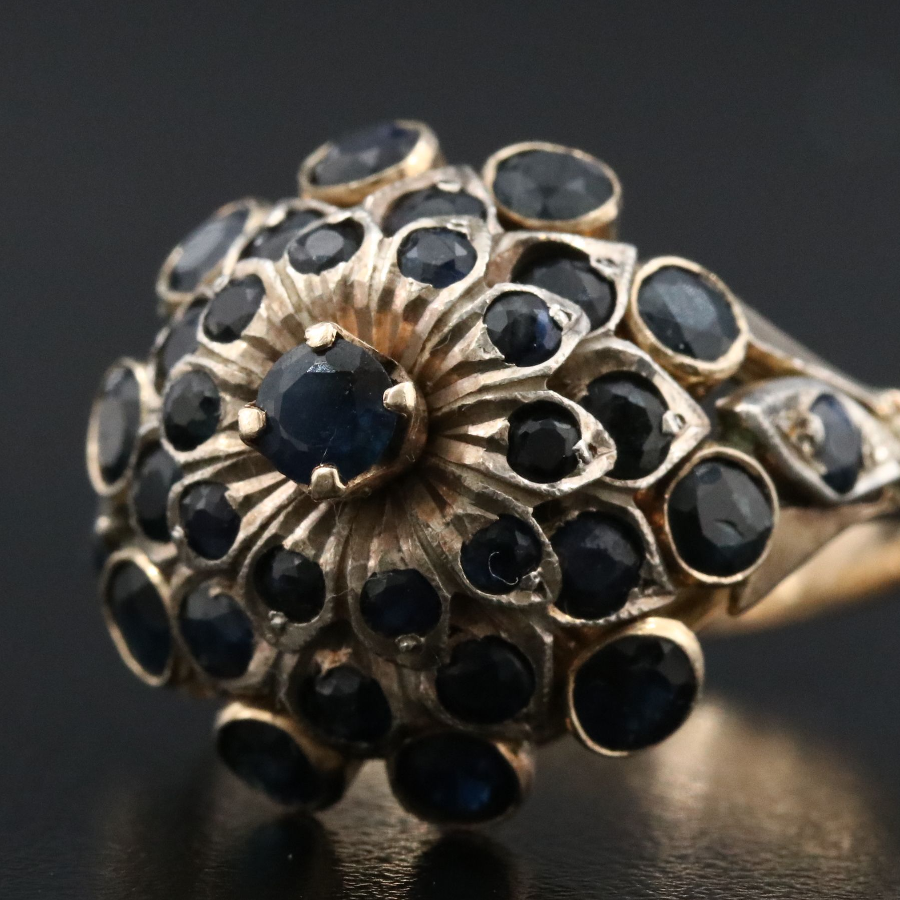 14K Sapphire Princess Ring