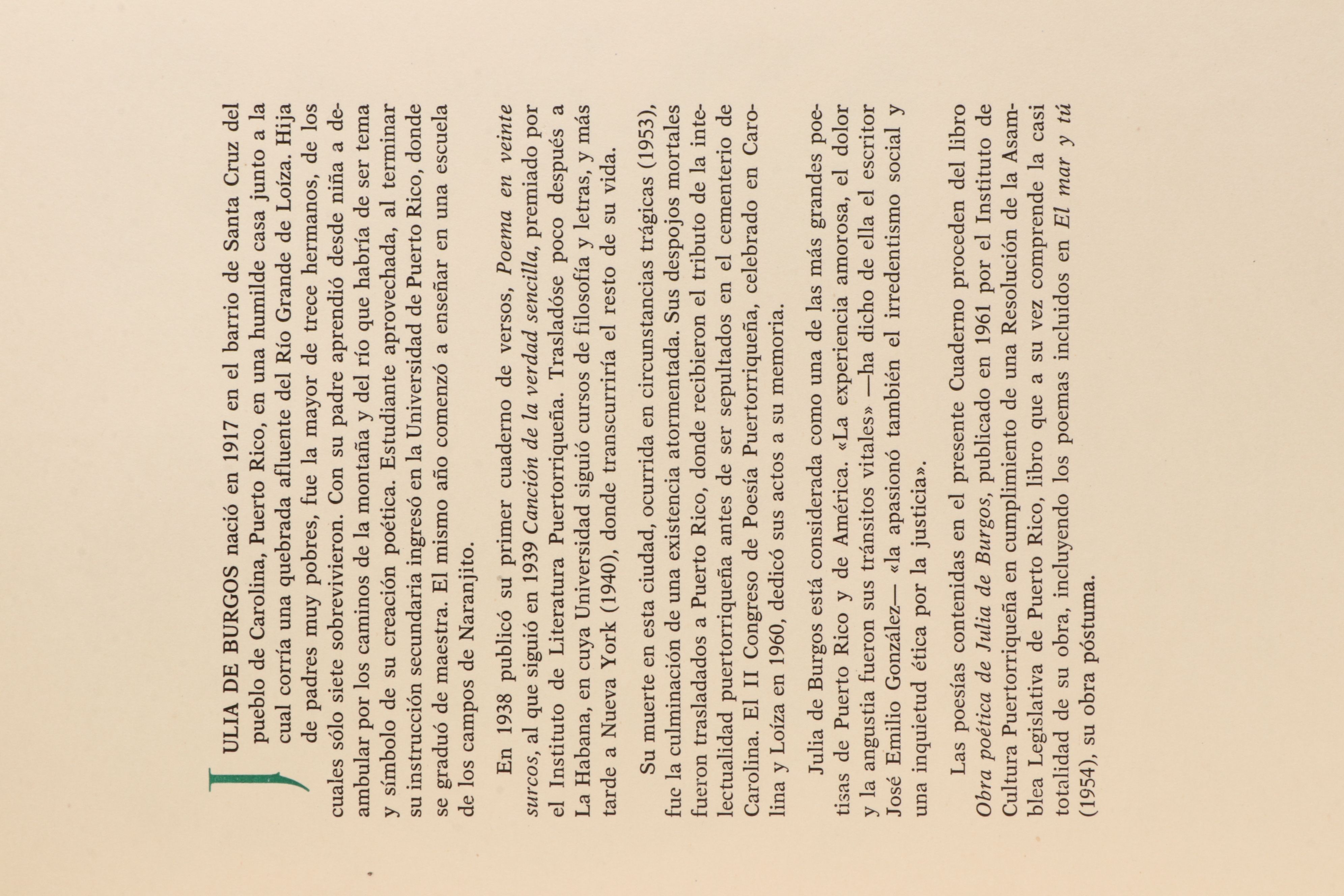 Illustrated "Evaristo Ribera Chevremont" and "Julia de Burgos" Poetry Books