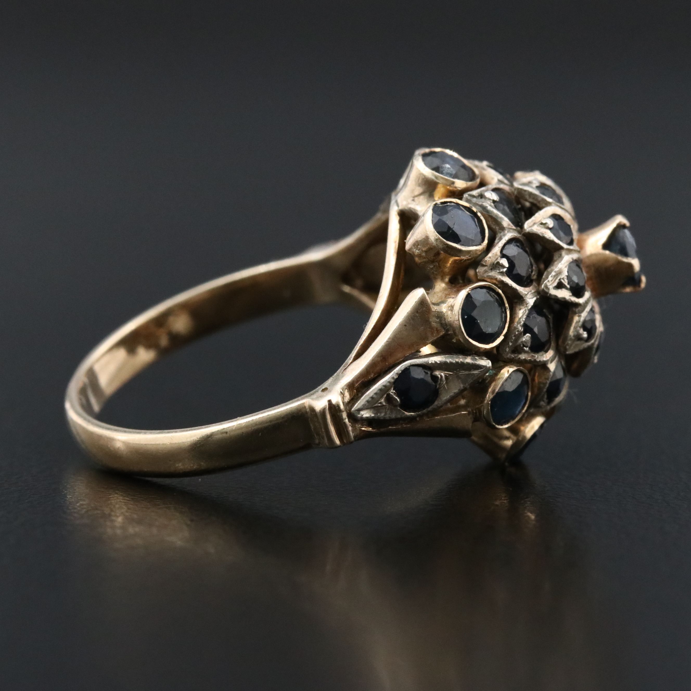 14K Sapphire Princess Ring