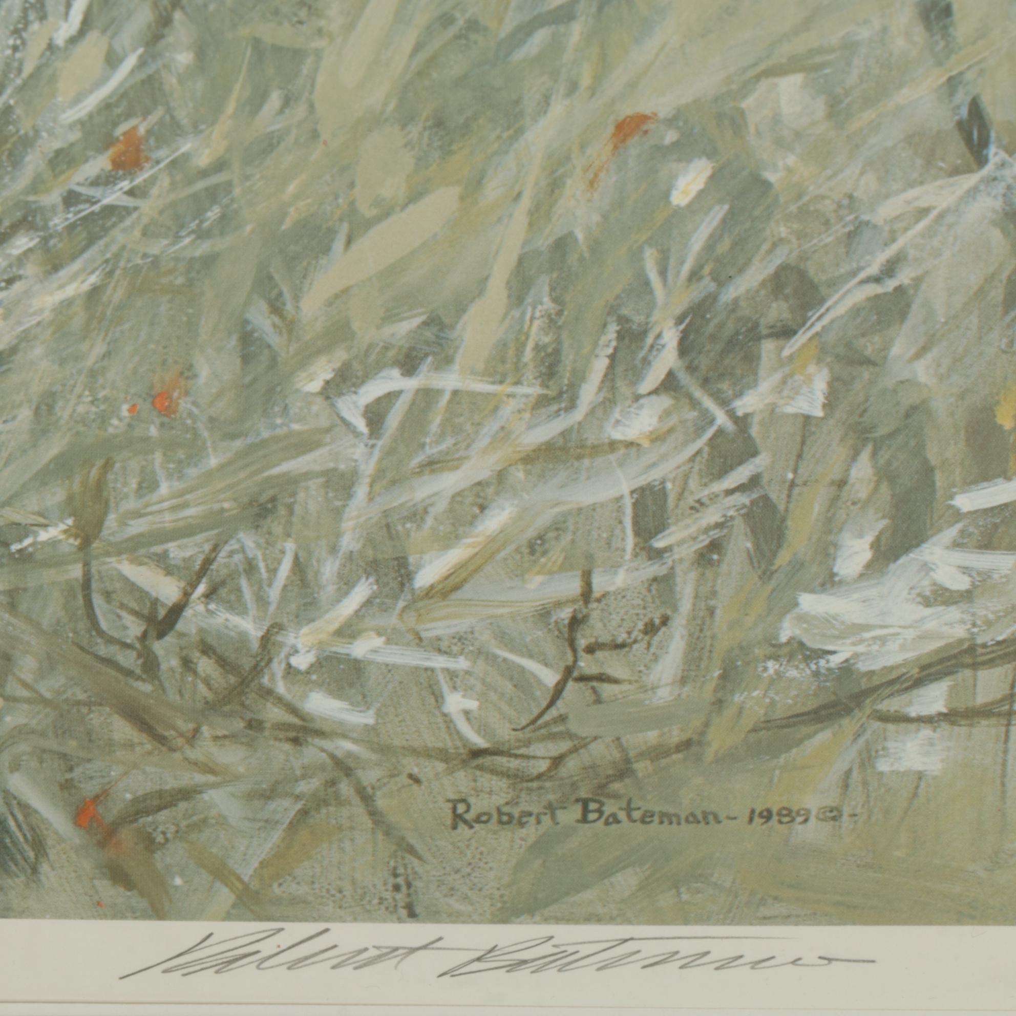 Robert Bateman Offset Lithograph "The Challenge - Bull Moose"