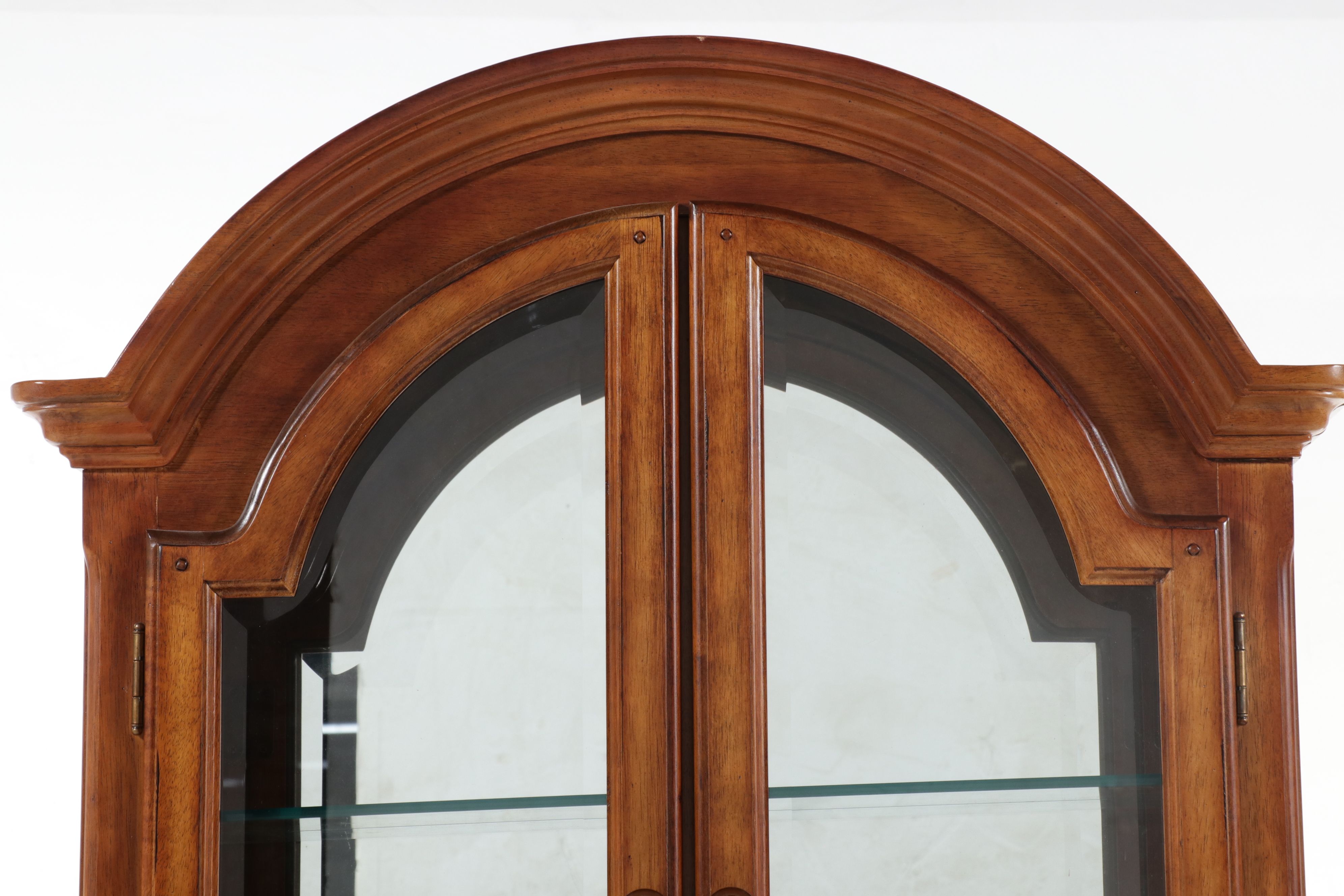 Georgian Style Cherry Secretary Desk and Bookcase, Late 20th Century