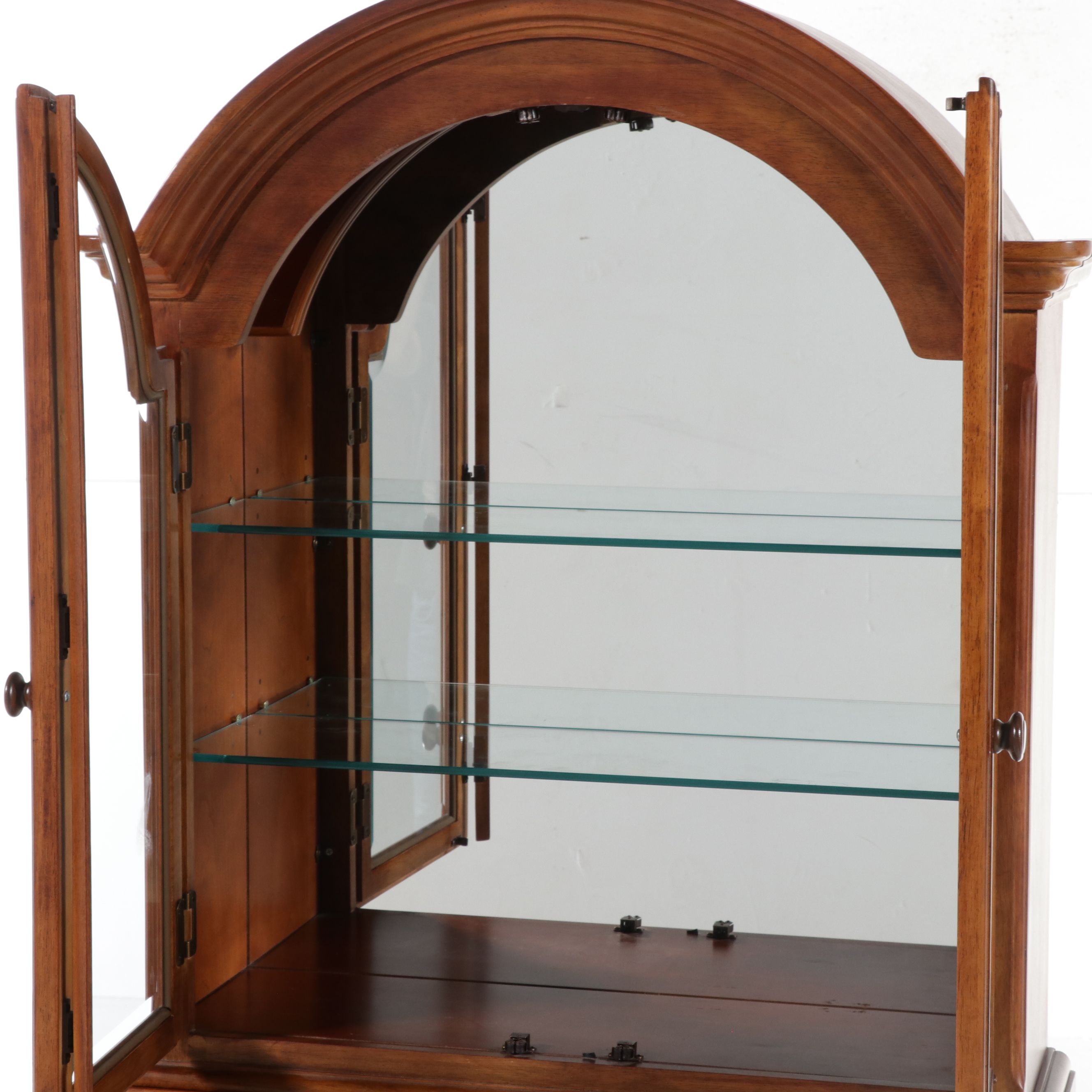 Georgian Style Cherry Secretary Desk and Bookcase, Late 20th Century