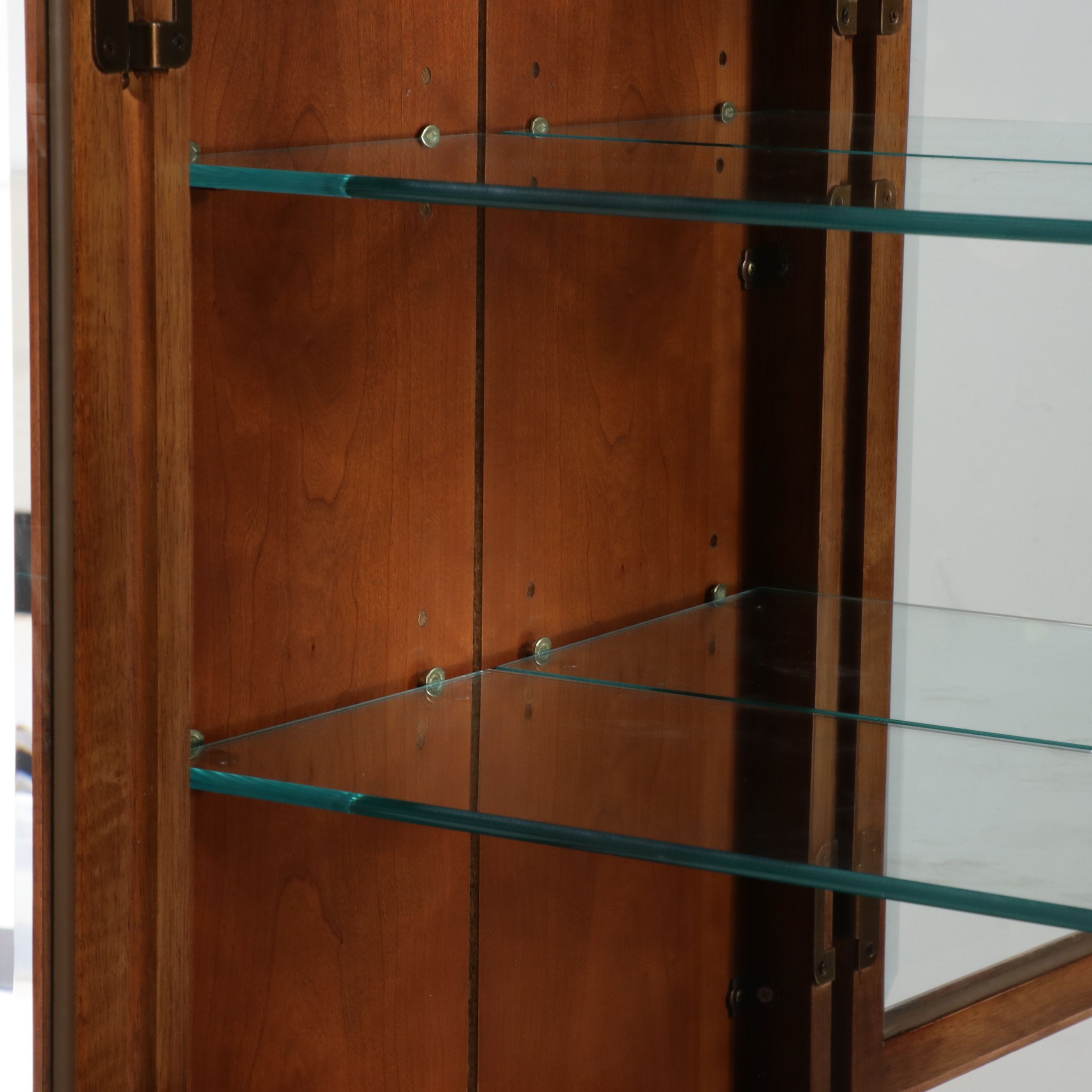 Georgian Style Cherry Secretary Desk and Bookcase, Late 20th Century