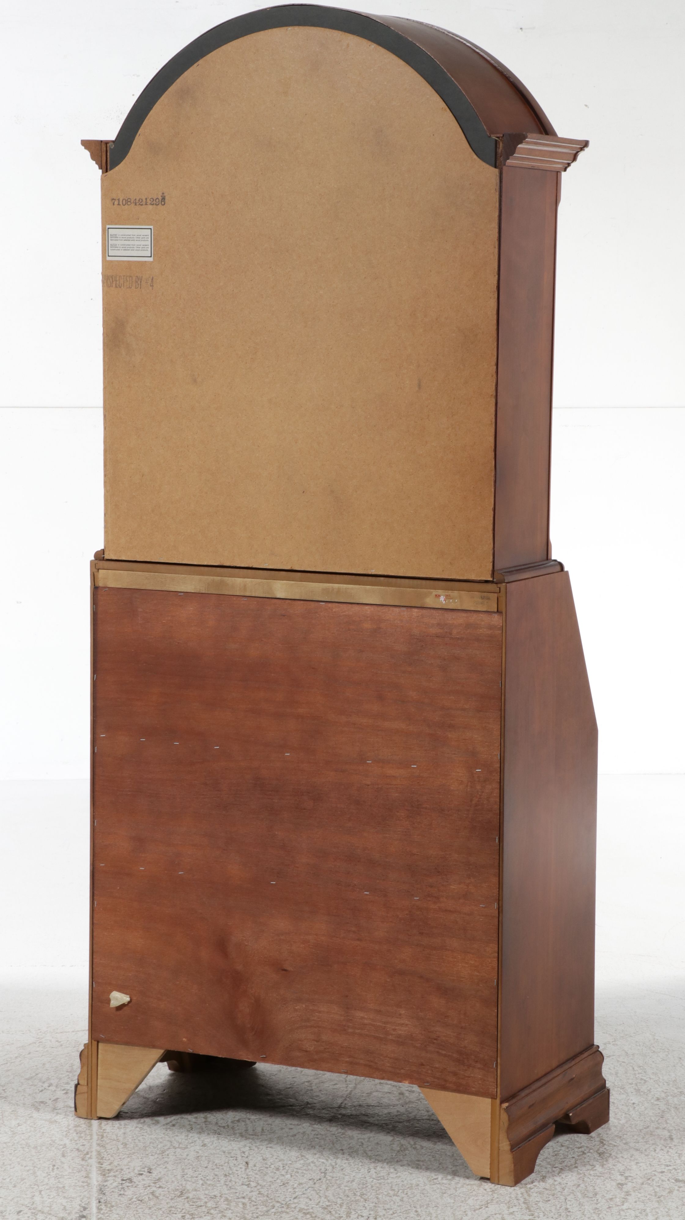 Georgian Style Cherry Secretary Desk and Bookcase, Late 20th Century