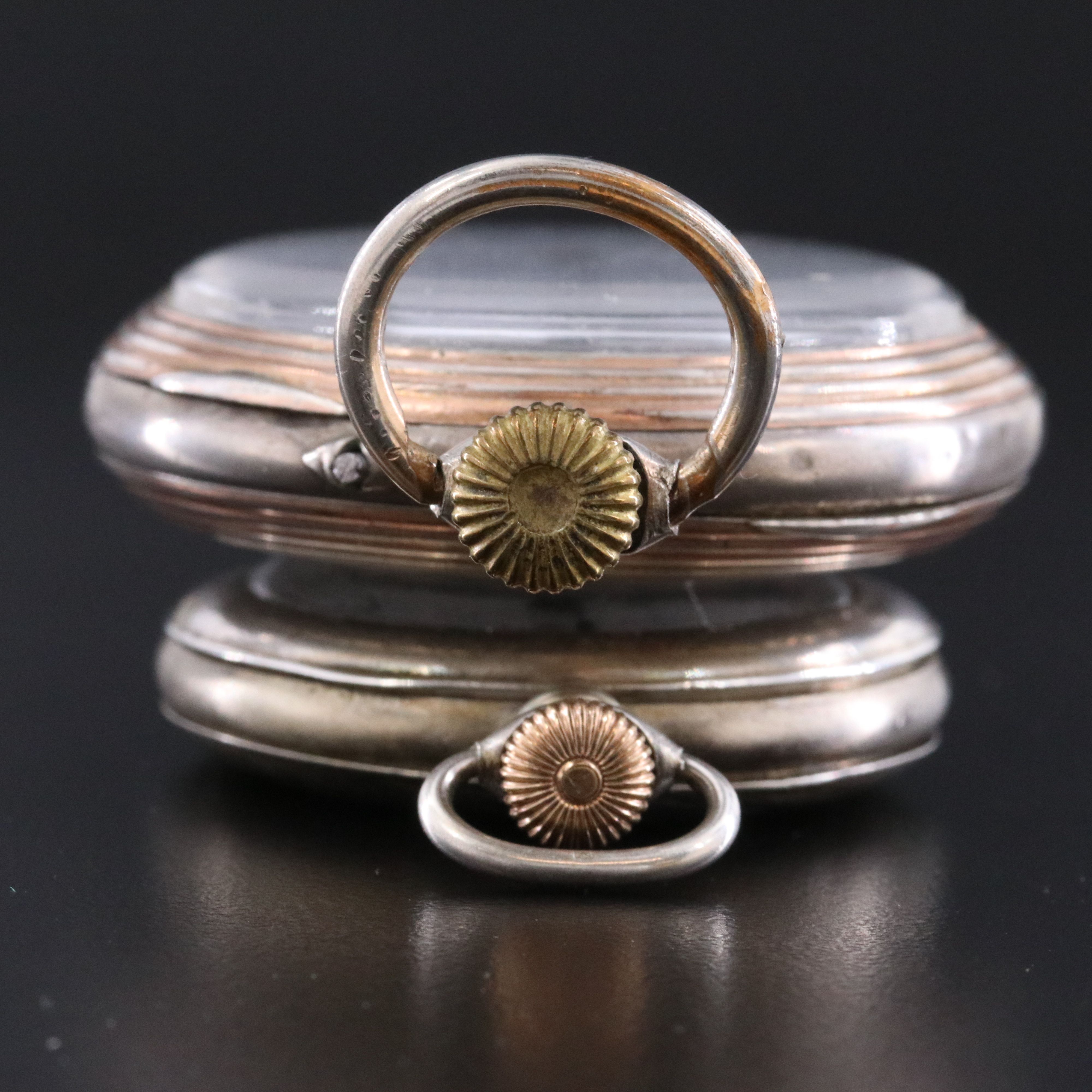 Hampden and Unmarked Sterling Silver Pocket Watches