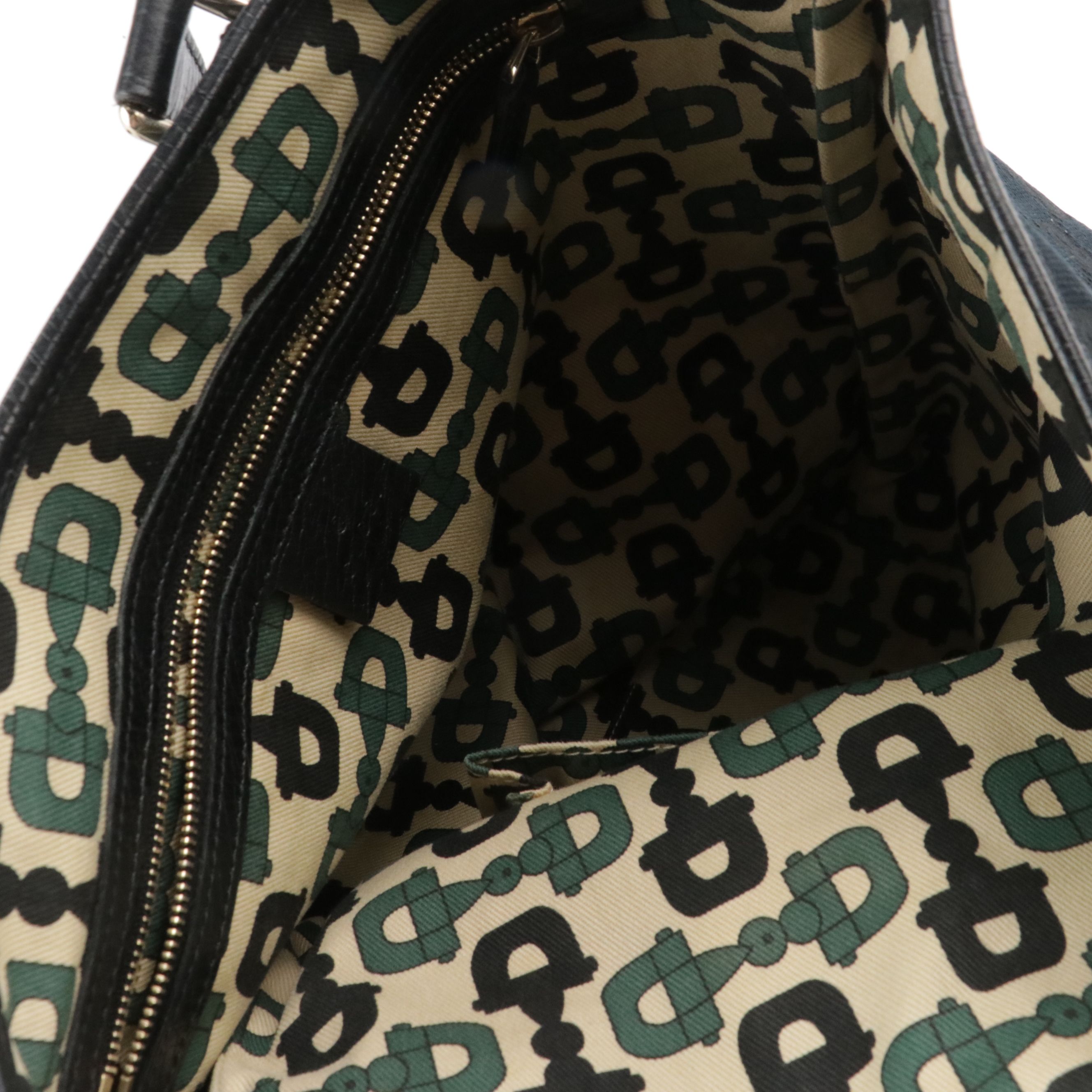 Gucci Jolicoeur Tote Bag in Black GG Canvas & Leather with Web Stripe Detail