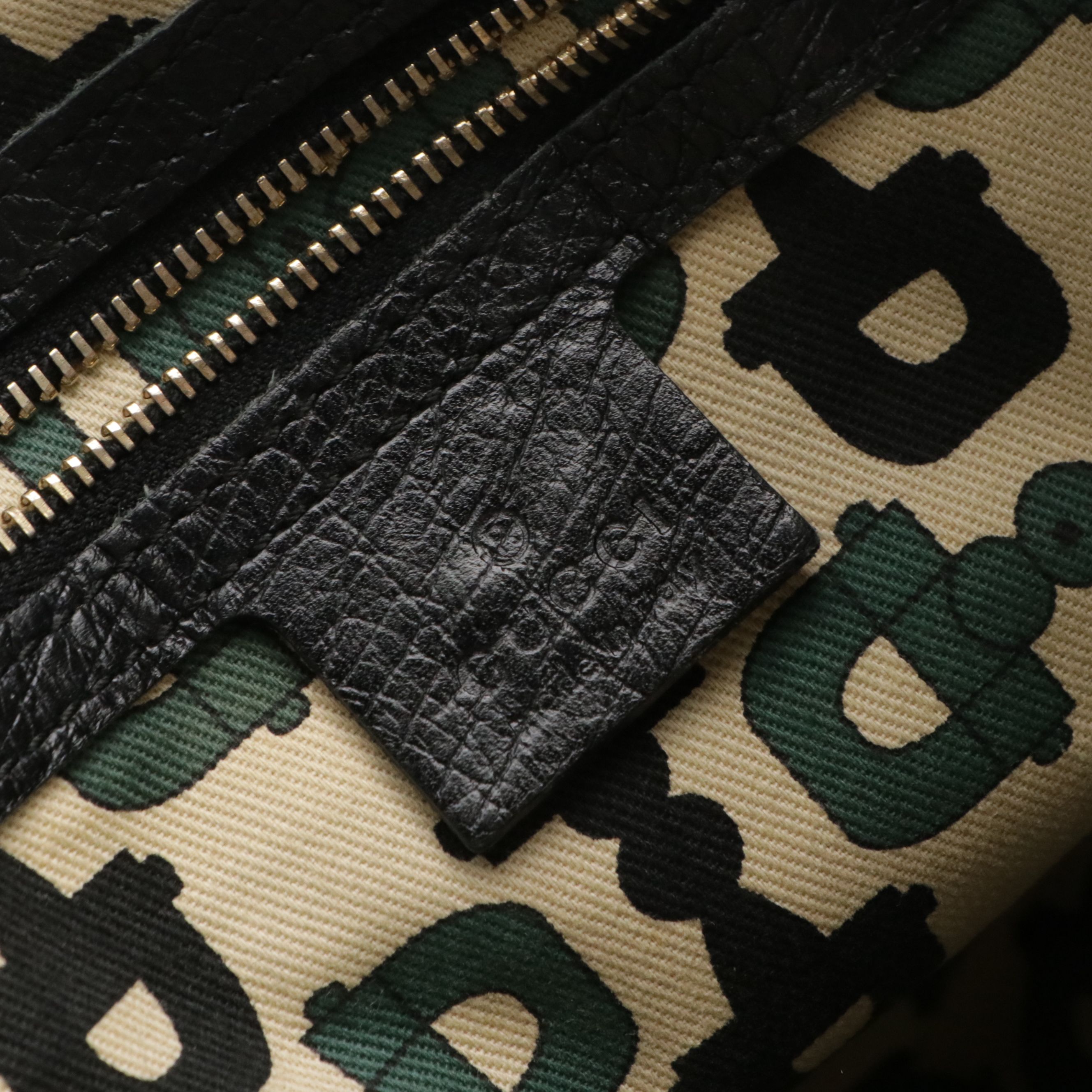 Gucci Jolicoeur Tote Bag in Black GG Canvas & Leather with Web Stripe Detail