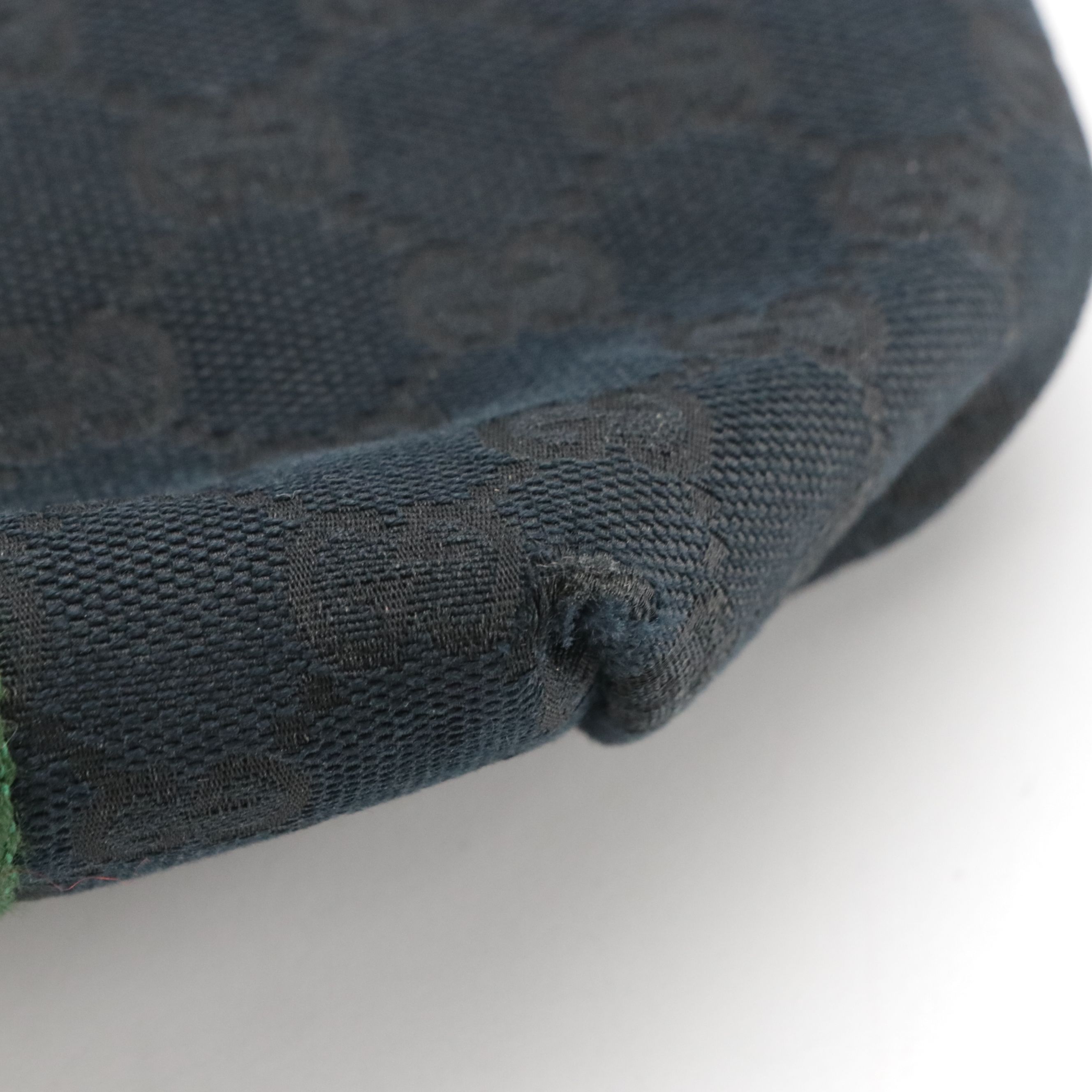 Gucci Jolicoeur Tote Bag in Black GG Canvas & Leather with Web Stripe Detail