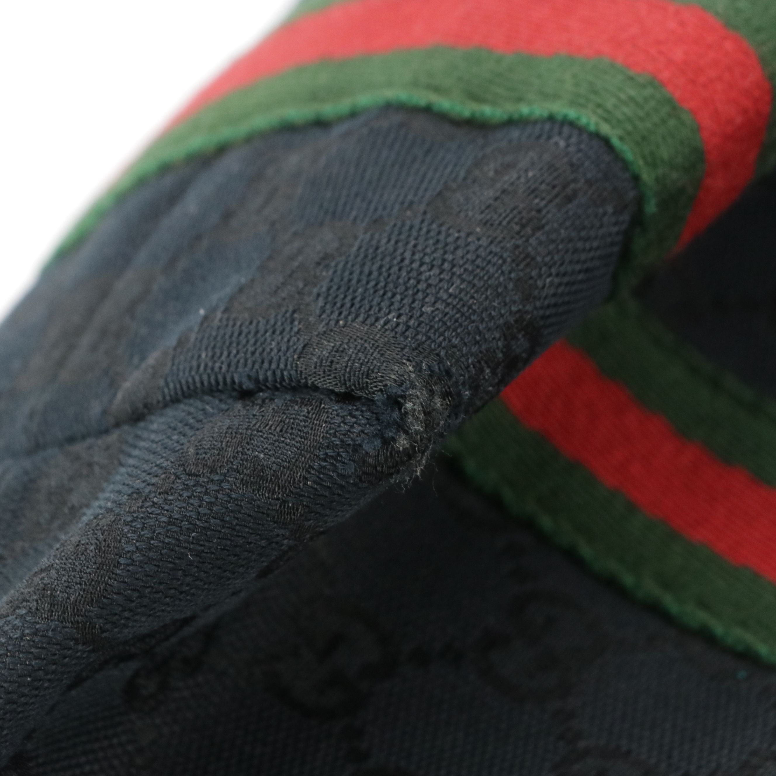 Gucci Jolicoeur Tote Bag in Black GG Canvas & Leather with Web Stripe Detail