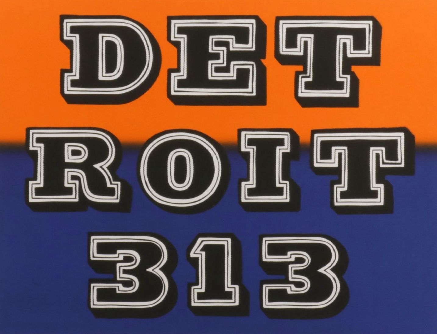 Ben Eine "Detroit 313" Screenprint on Paper, 2018