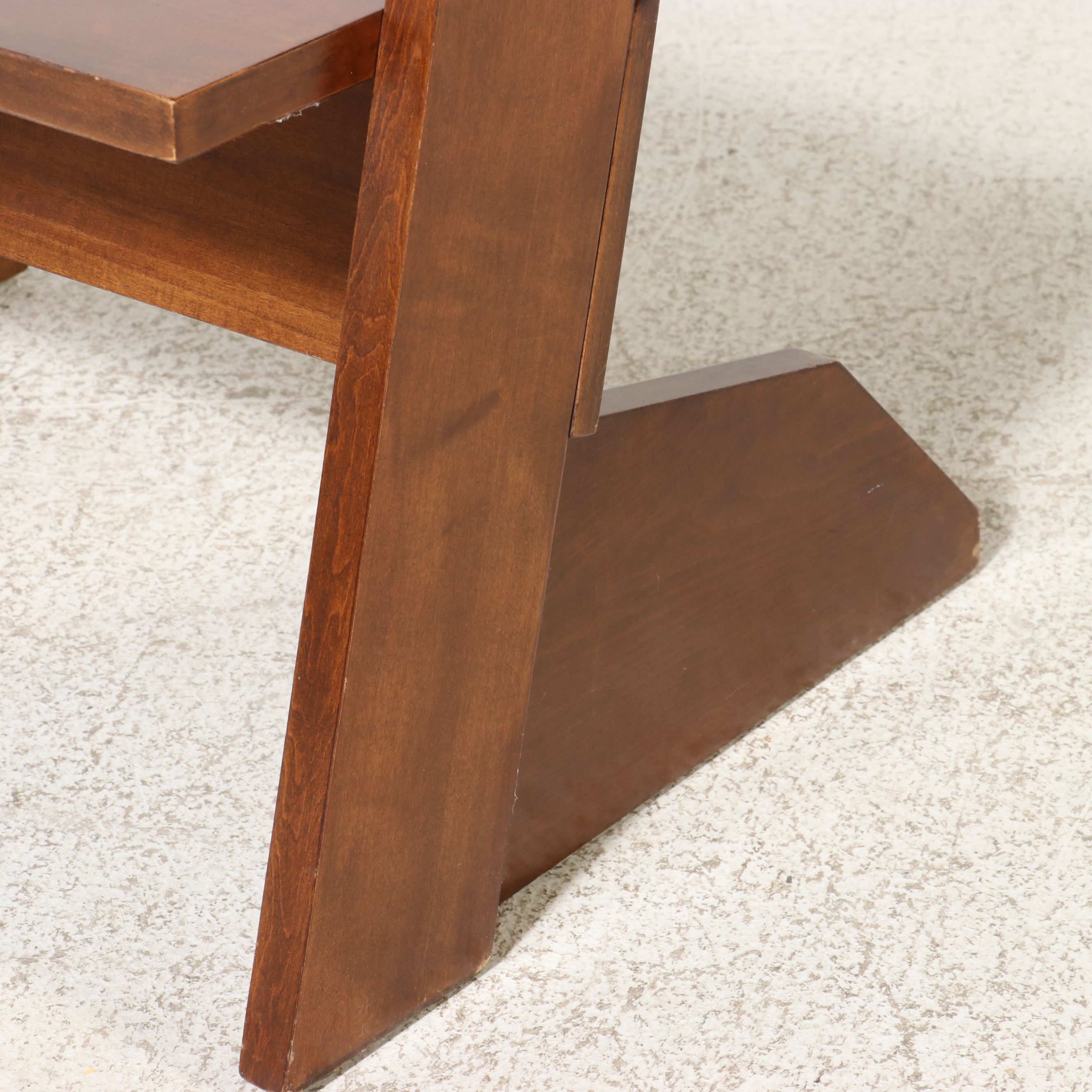 Contemporary Mid-Century Style Leaning Ladder Bookshelf, 21st Century