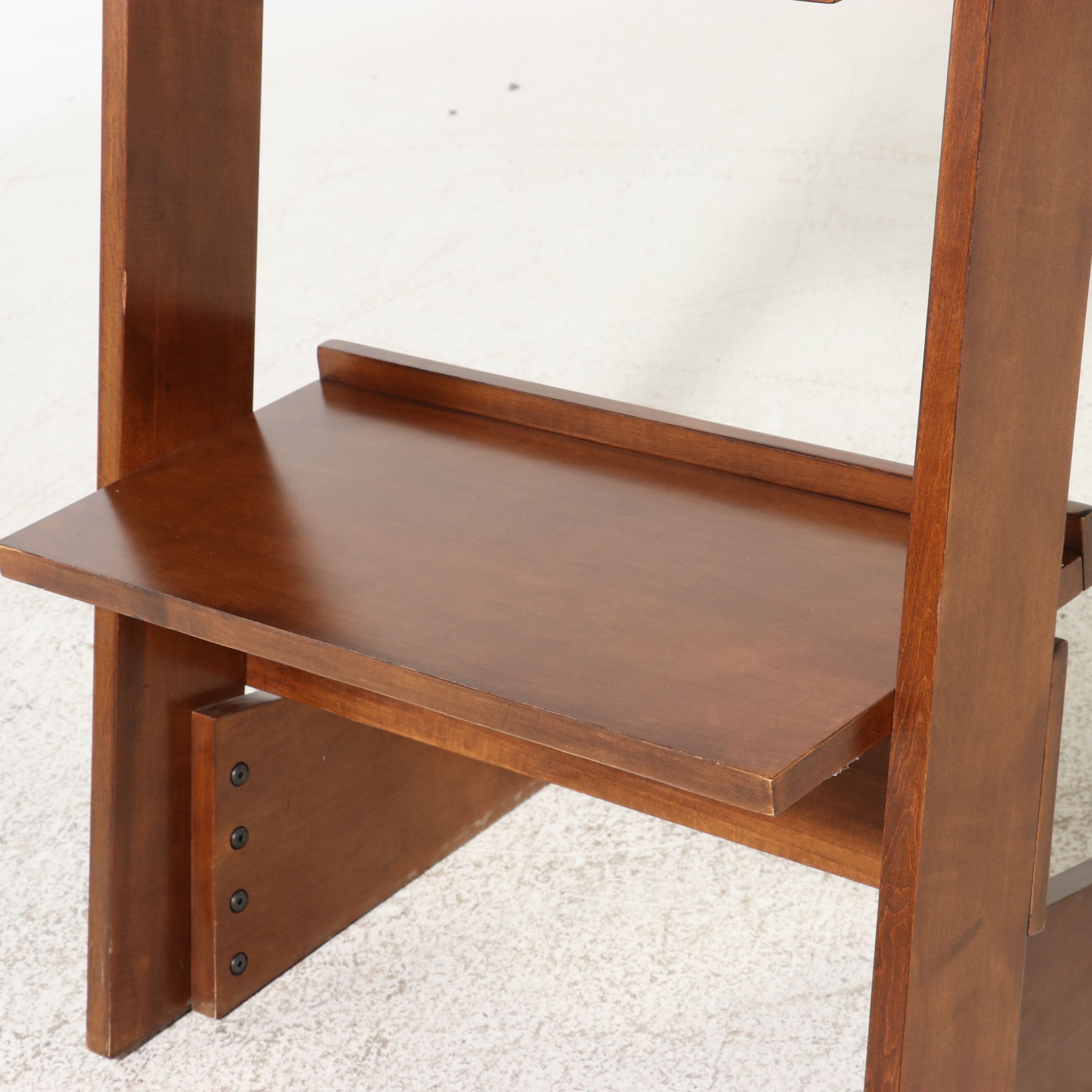 Contemporary Mid-Century Style Leaning Ladder Bookshelf, 21st Century