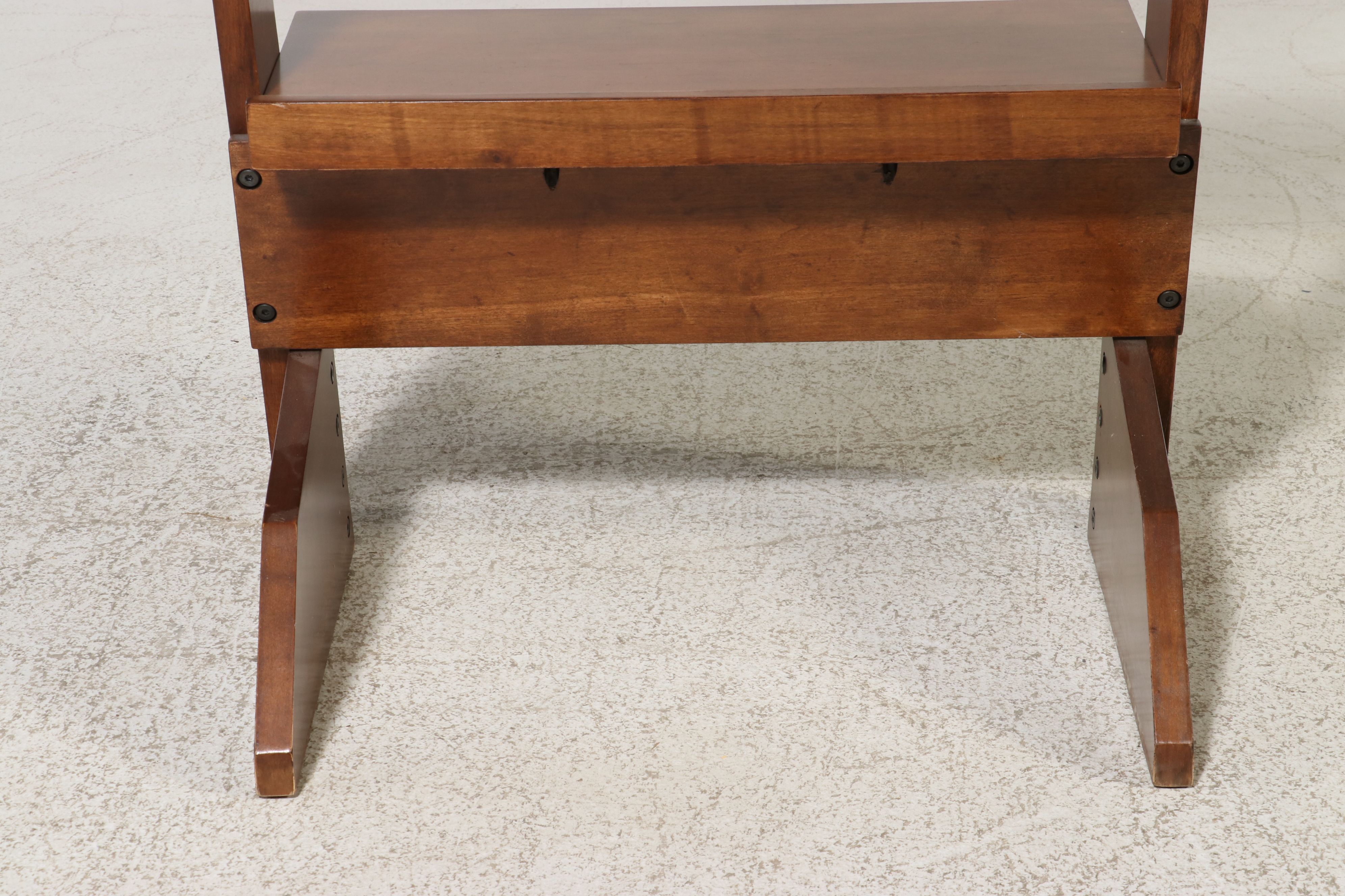 Contemporary Mid-Century Style Leaning Ladder Bookshelf, 21st Century