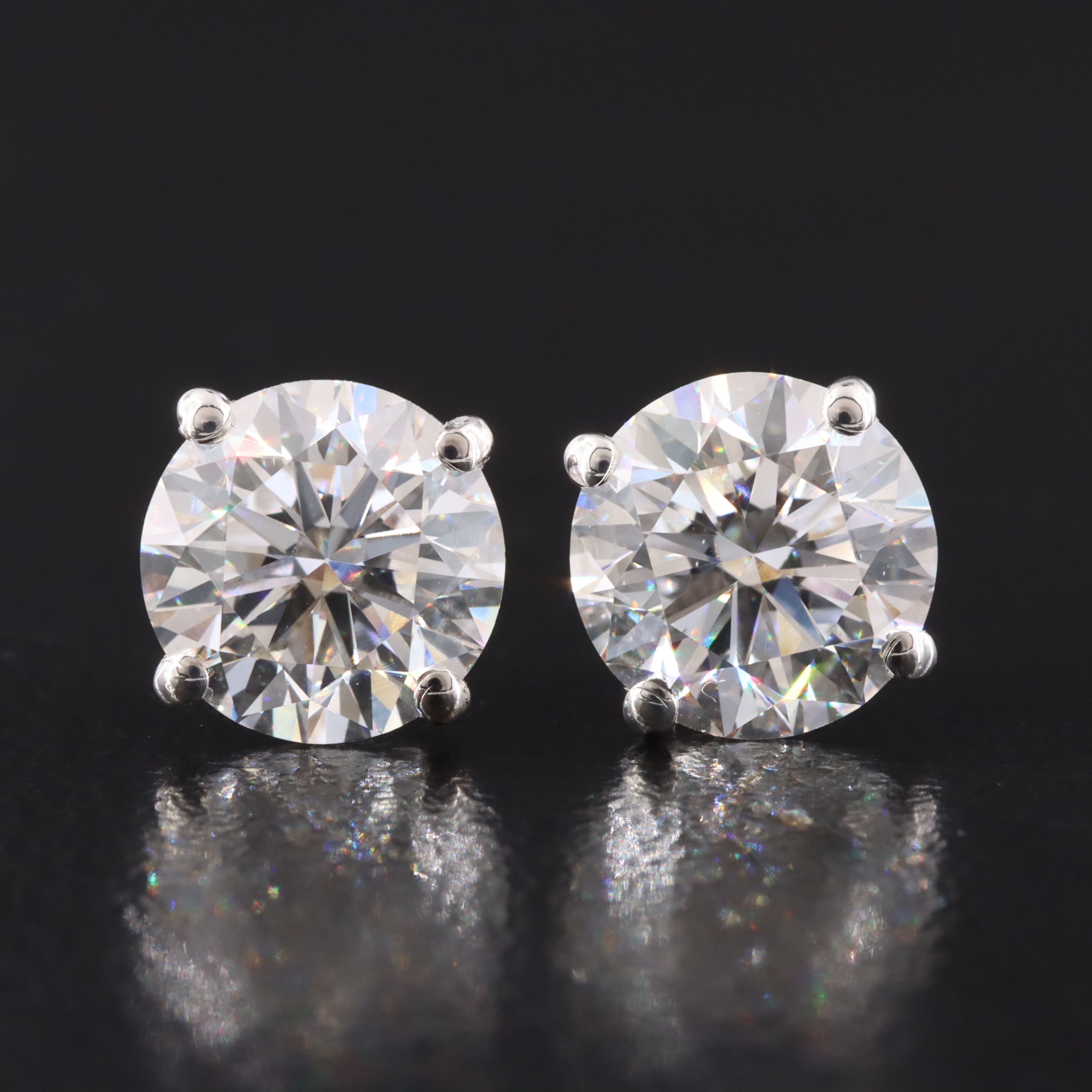 3.11 CTW Lab Grown Diamond Stud Earrings with IGI Jewelry Report