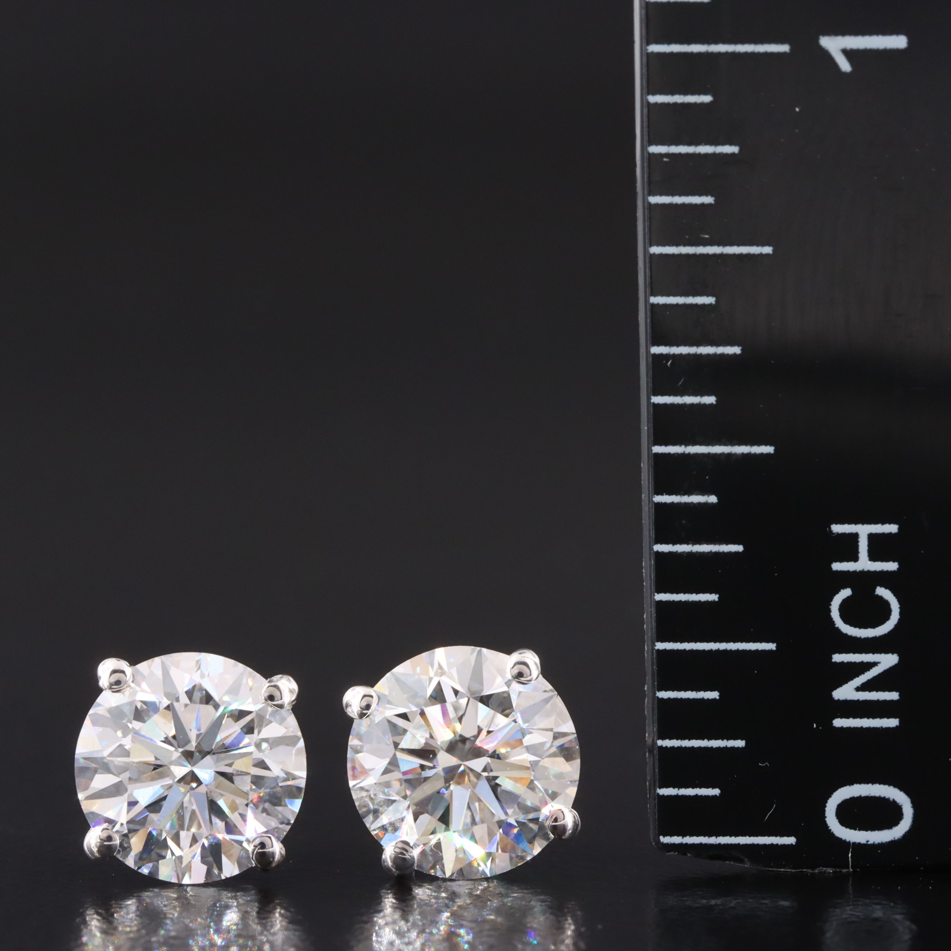 3.11 CTW Lab Grown Diamond Stud Earrings with IGI Jewelry Report