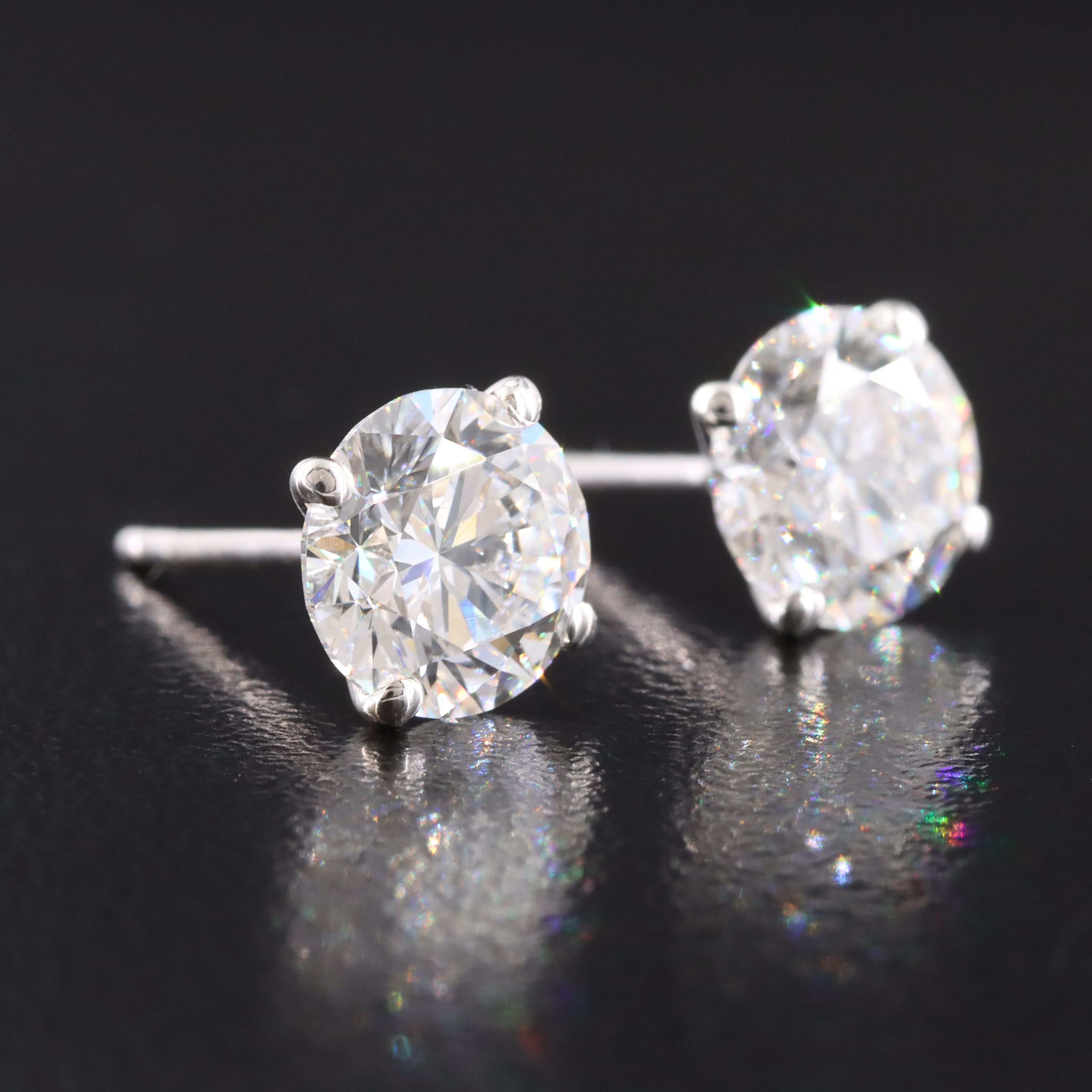 3.11 CTW Lab Grown Diamond Stud Earrings with IGI Jewelry Report