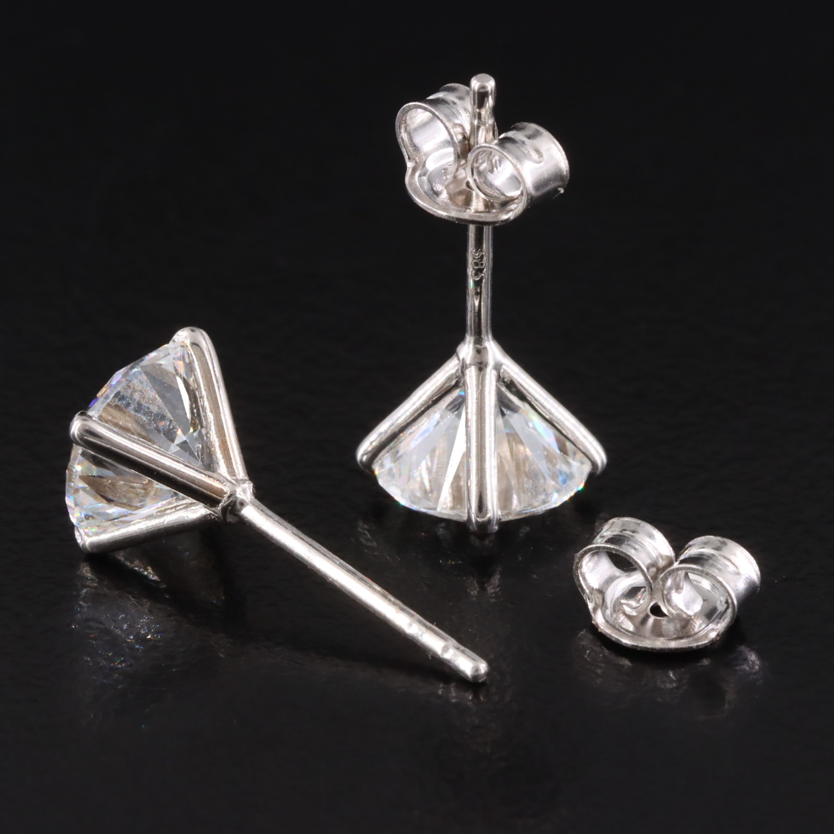 3.11 CTW Lab Grown Diamond Stud Earrings with IGI Jewelry Report