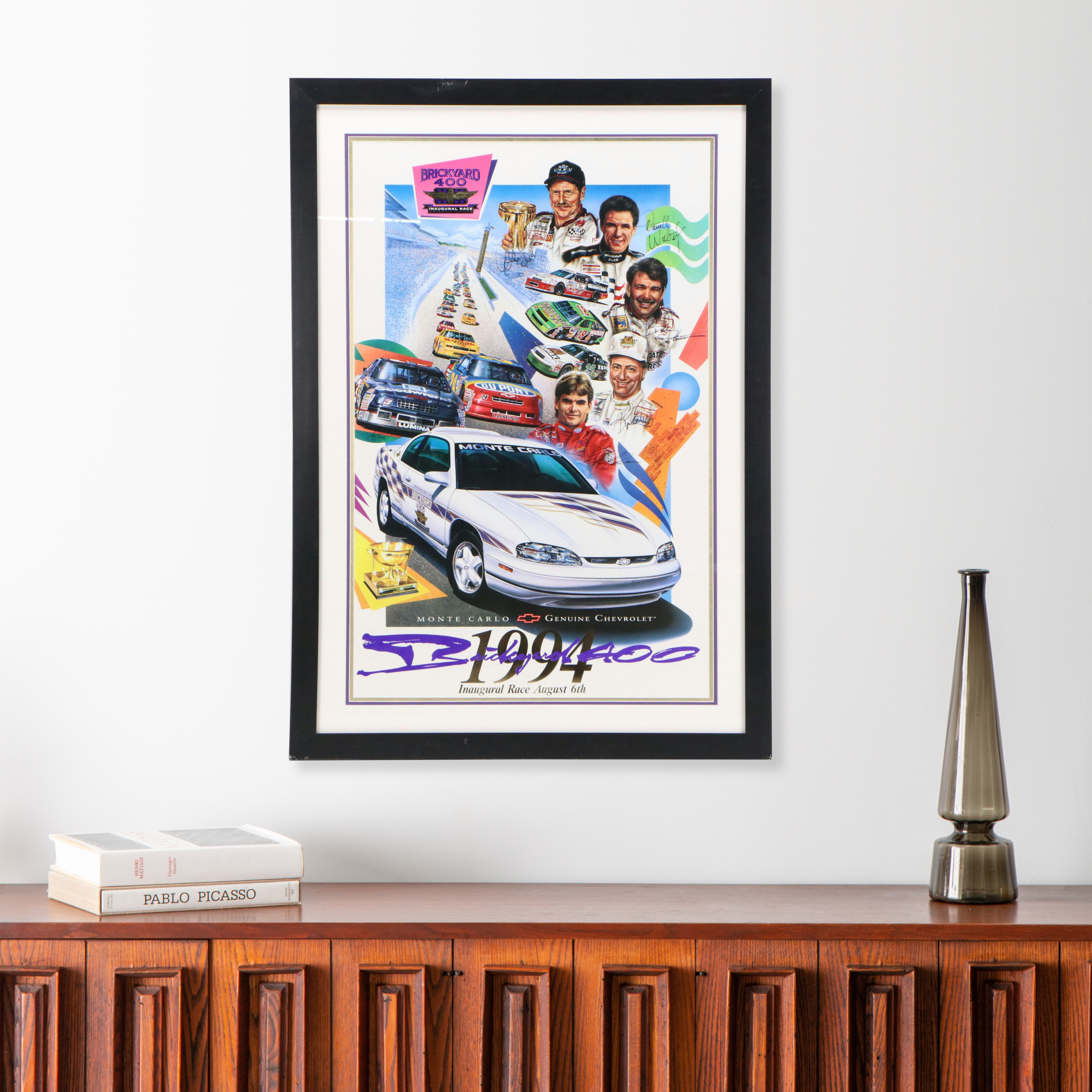 Signed Offset Lithograph Poster for "Brickyard Inaugural Race," 1994