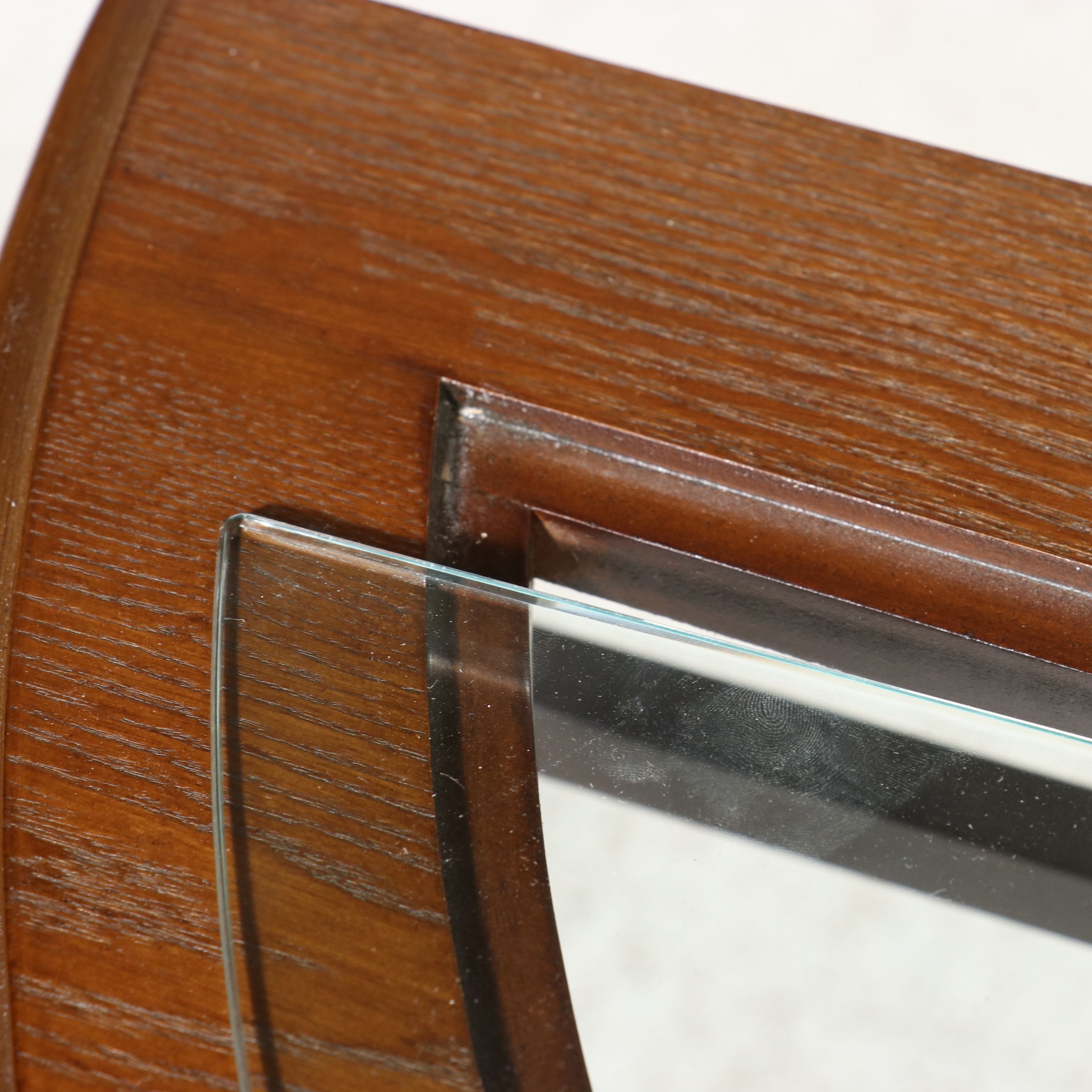 Contemporary Metal and Glass Demilune Console Table, 21st Century