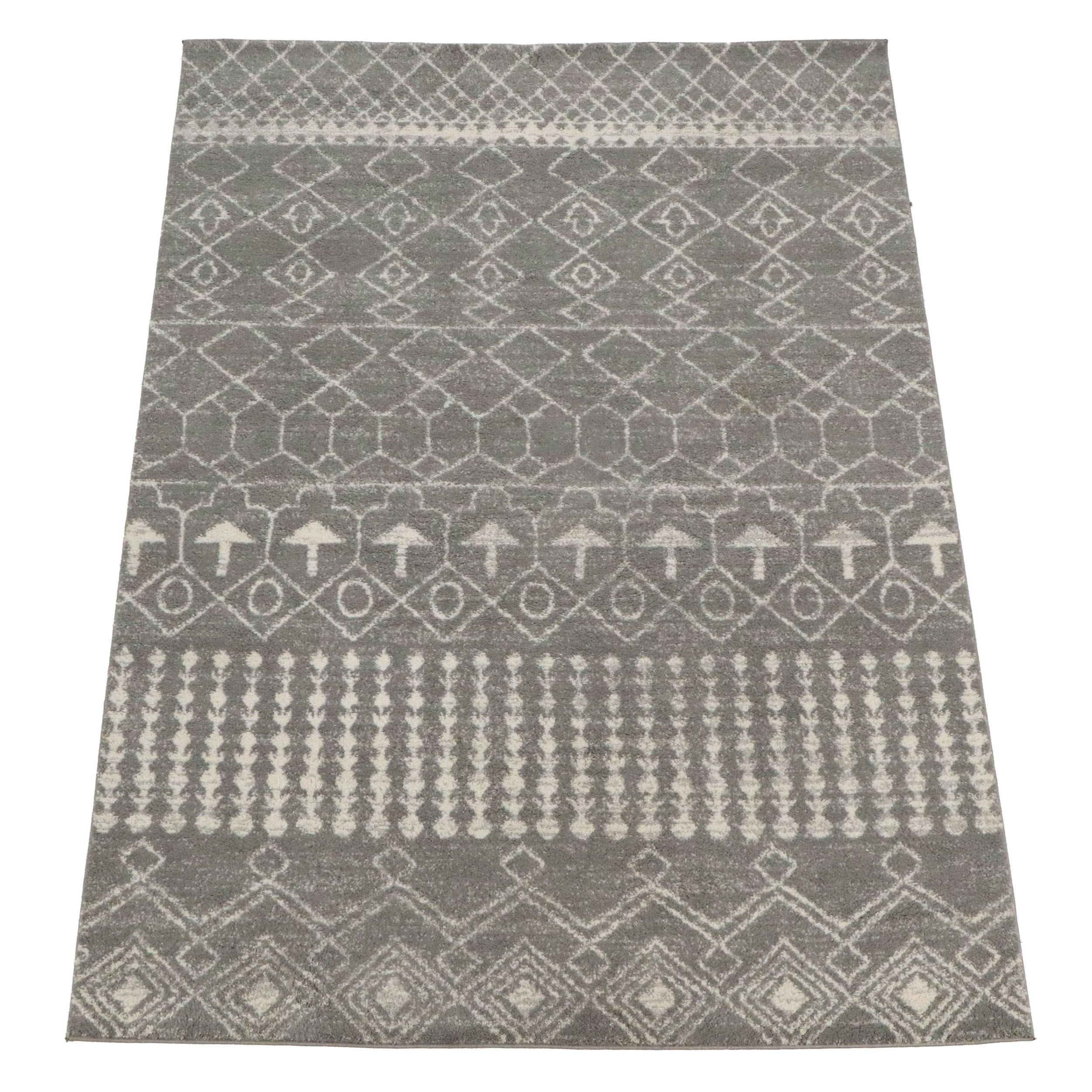 5'3 x 7'8 Machine Made Contemporary Geometric Area Rug