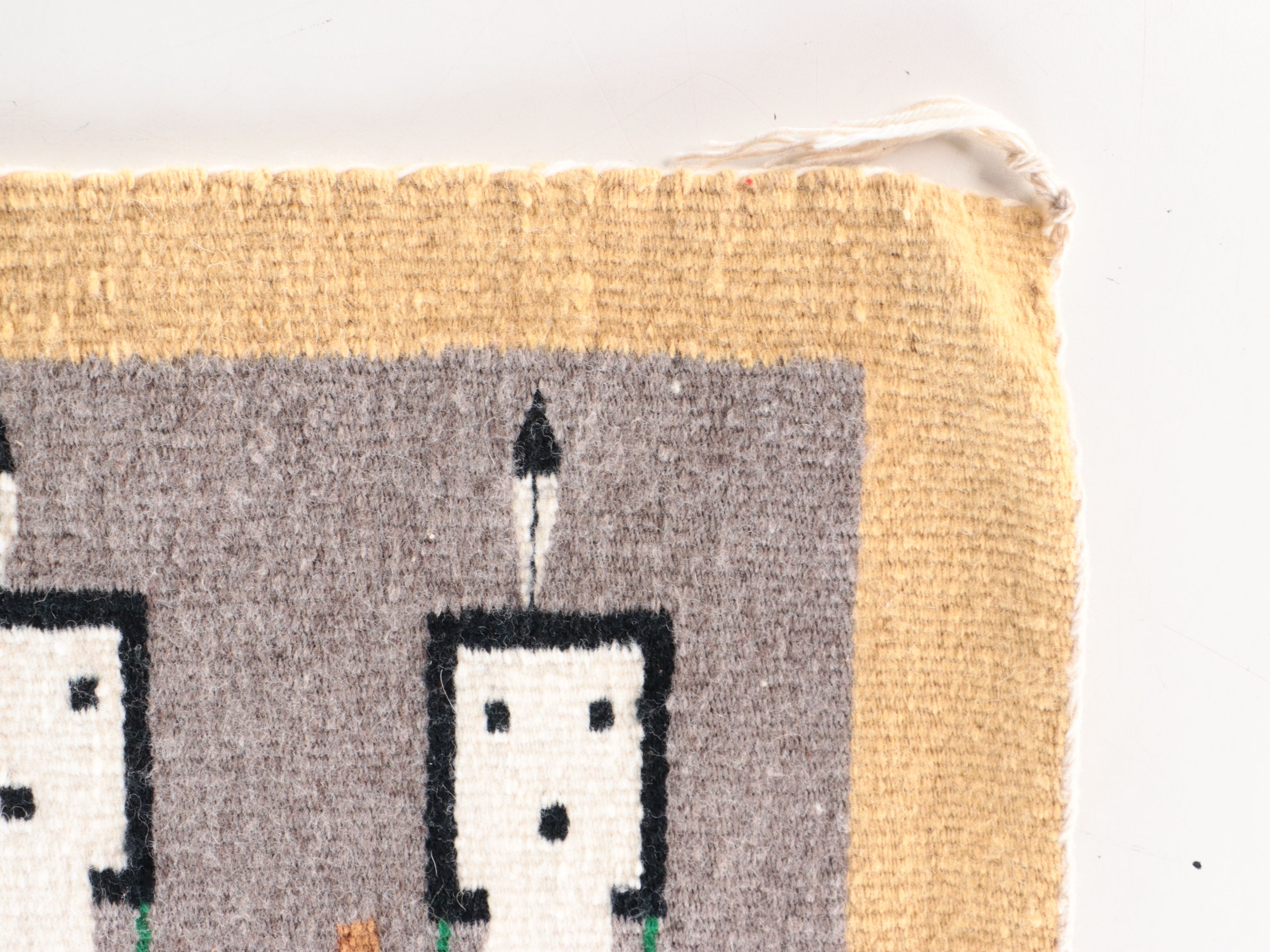 2'8 x 3'6 Ganado Handwoven Navajo Yei Be Chei Accent Rug