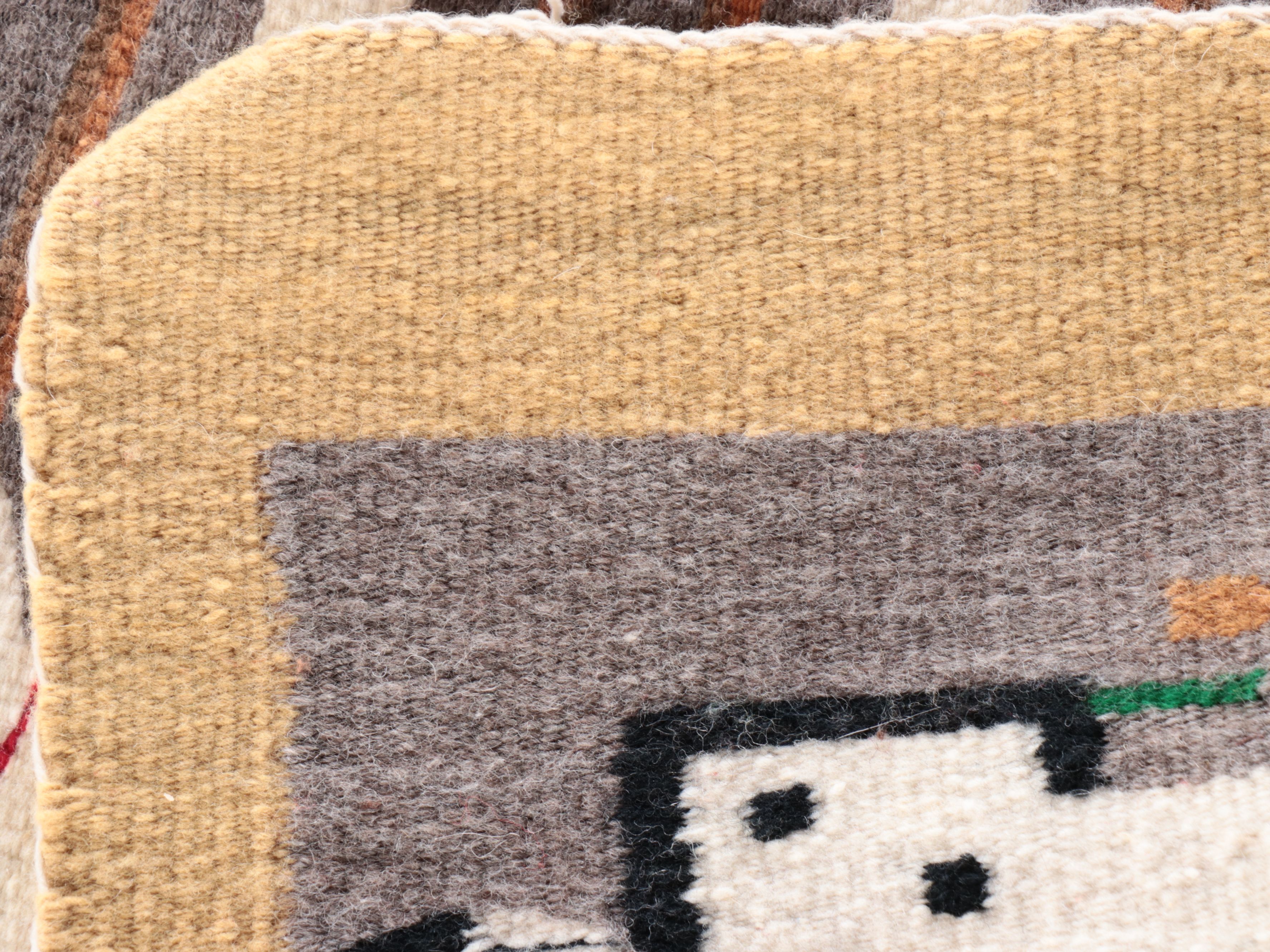 2'8 x 3'6 Ganado Handwoven Navajo Yei Be Chei Accent Rug