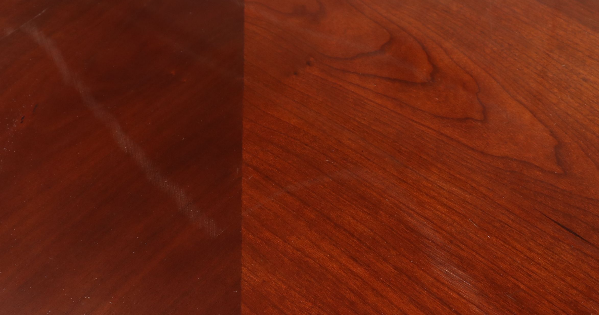 Contemporary Circular Cherry-Finish Pub Table with Protective Glass Top