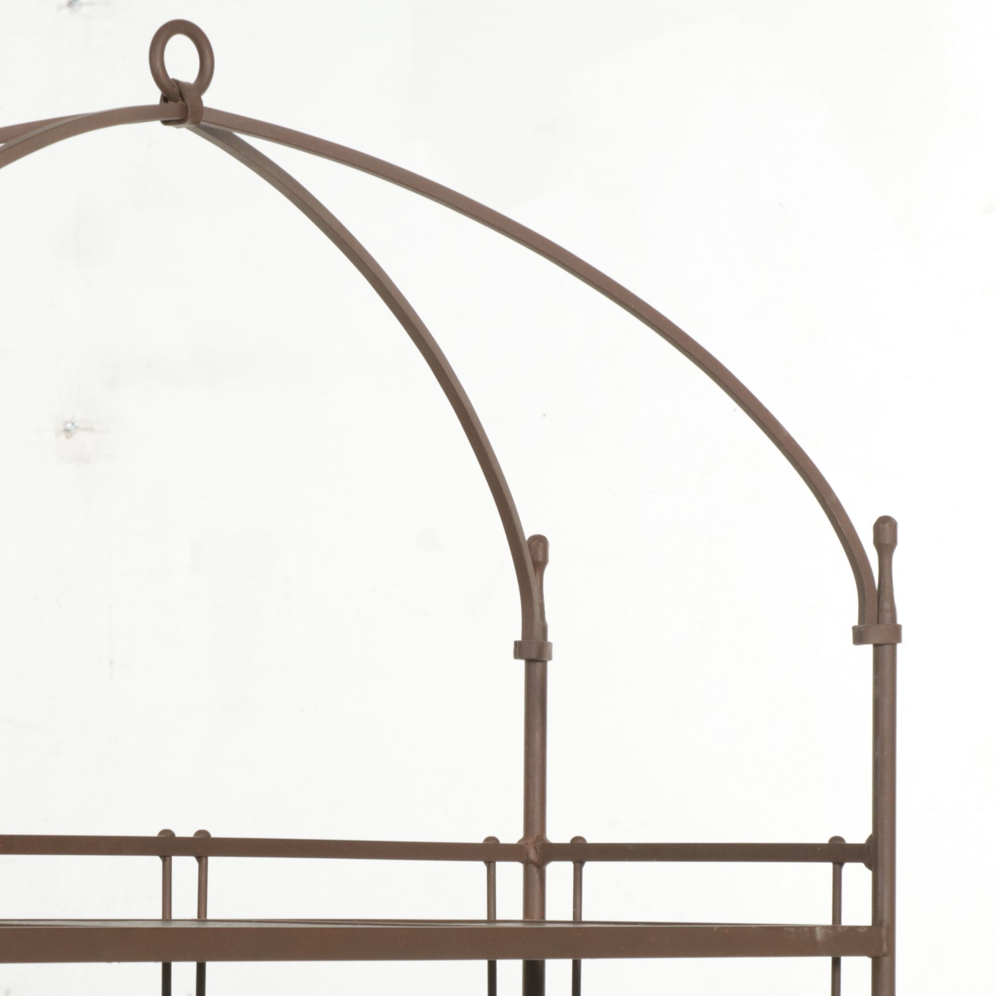 Charleston Forge Wrought Iron Display Shelf with Slate Tile Shelves