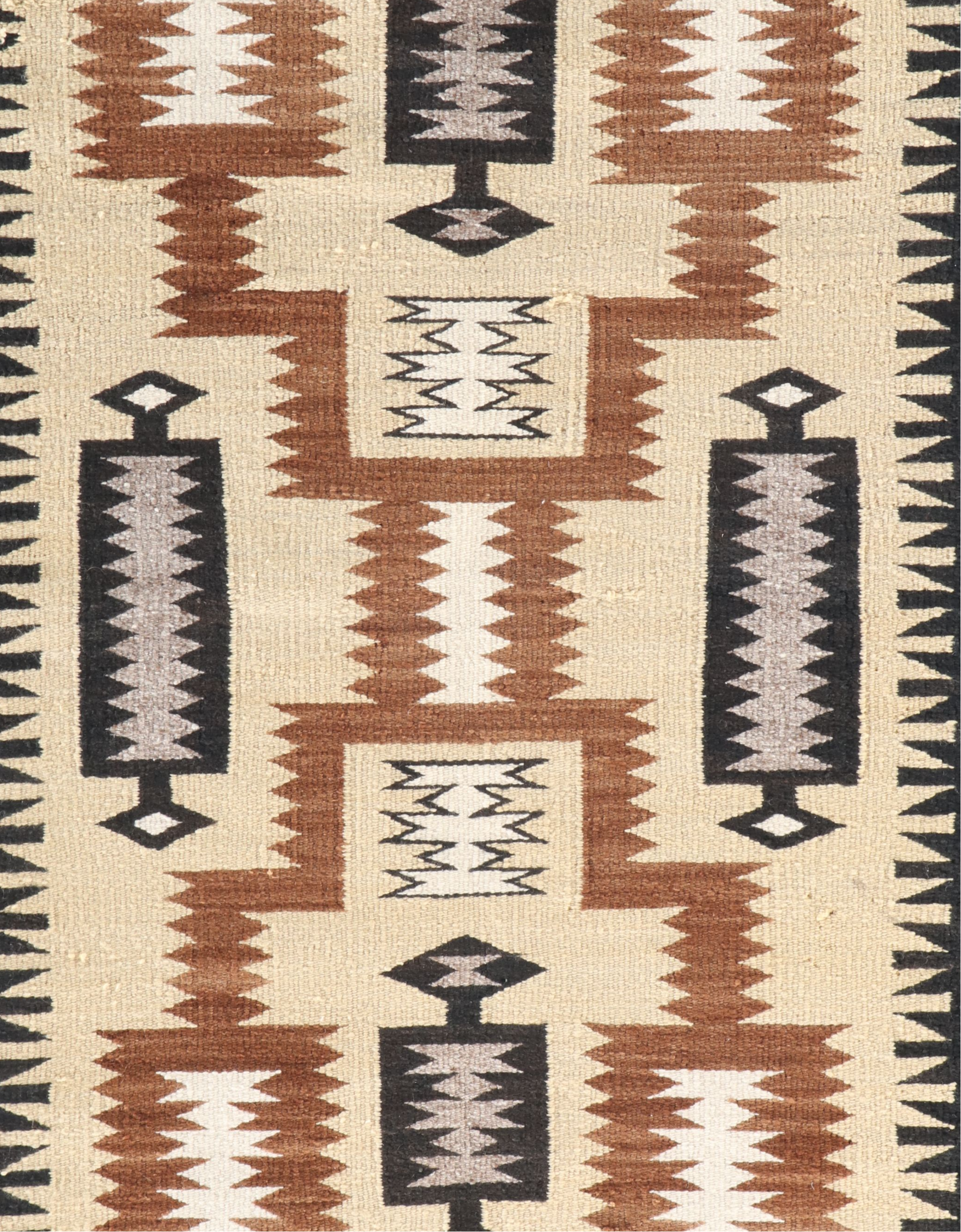 2'5 x 3'10 Handwoven Navajo Storm Pattern Accent Rug