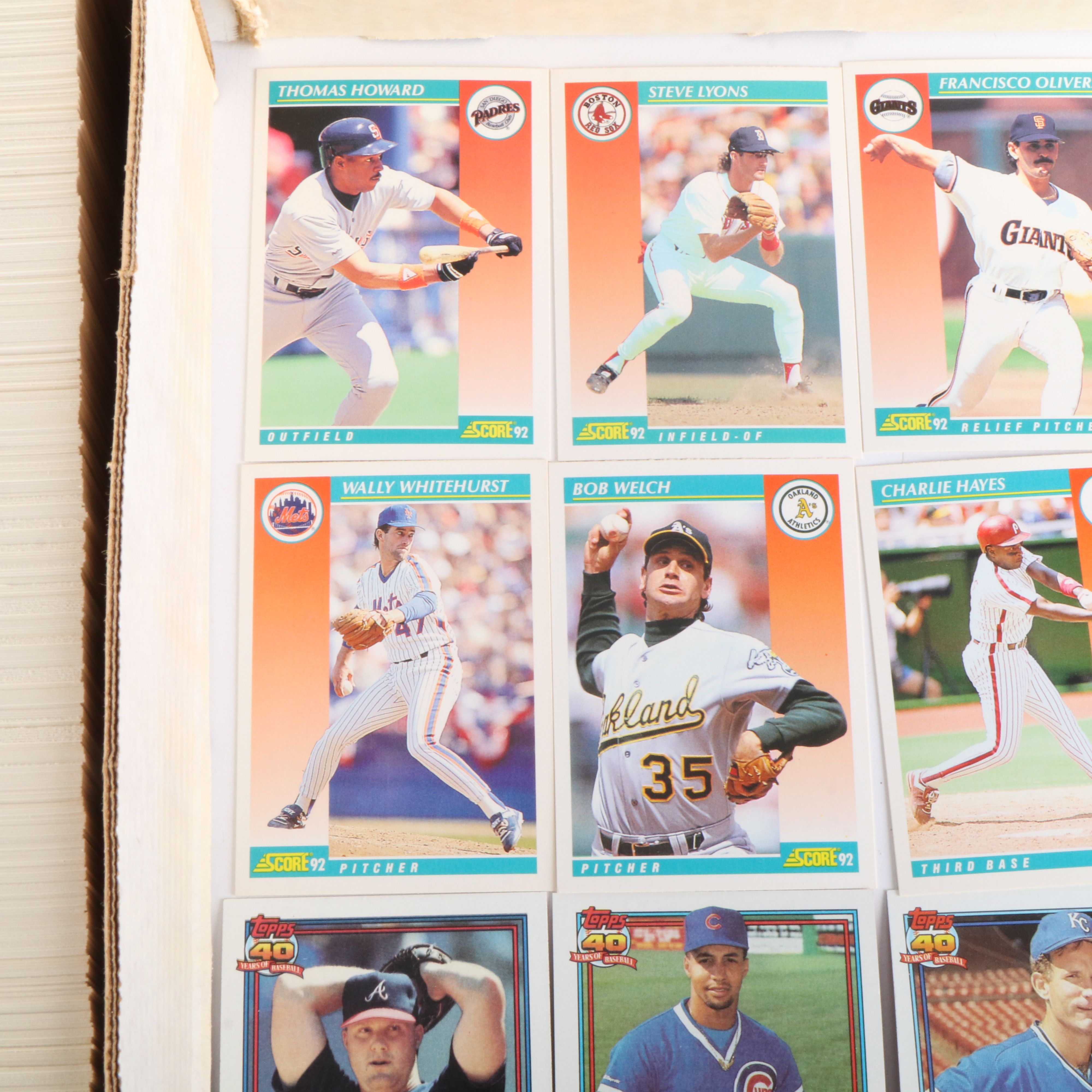 Approximately 9,000 Football and Baseball Cards, 1991 and 1992