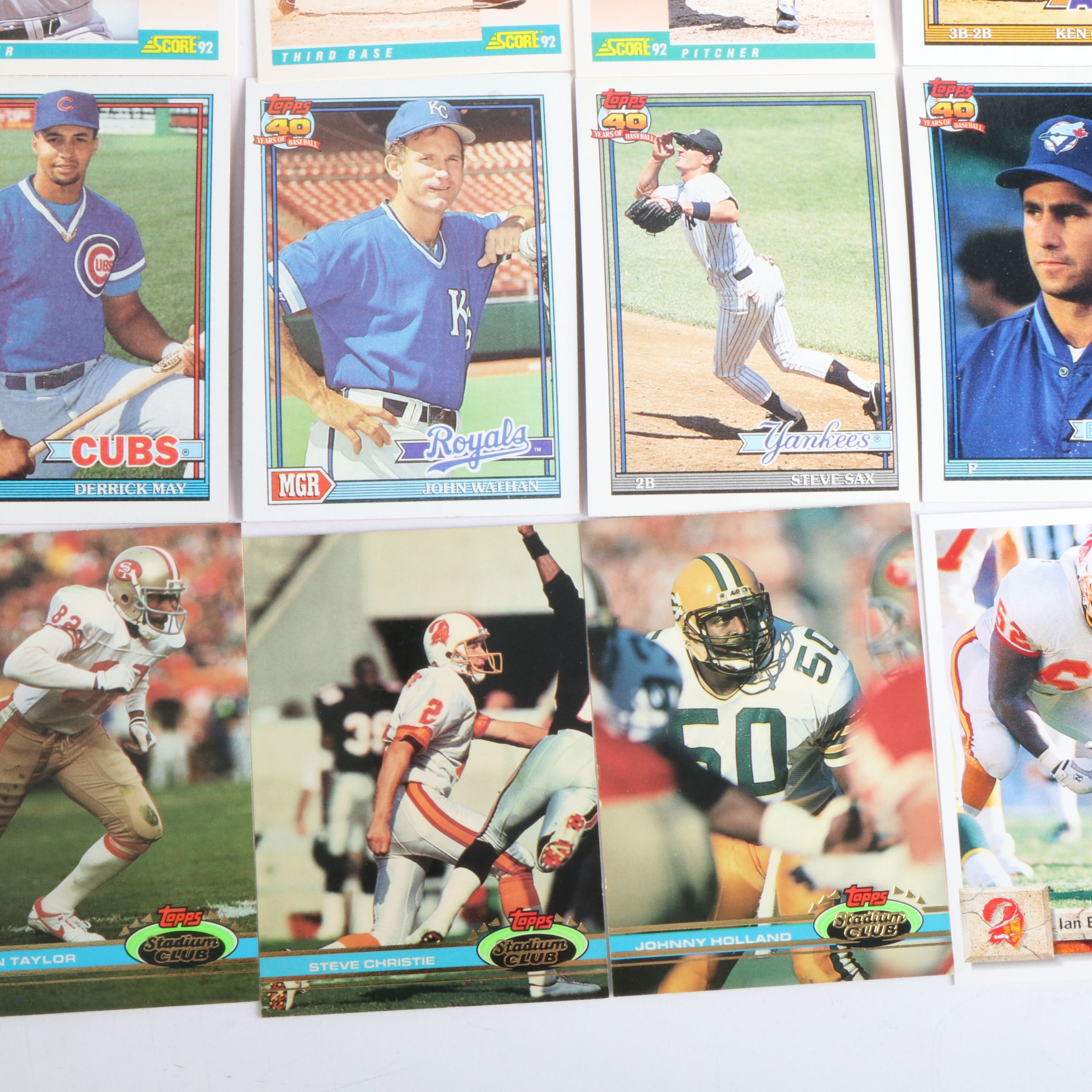 Approximately 9,000 Football and Baseball Cards, 1991 and 1992