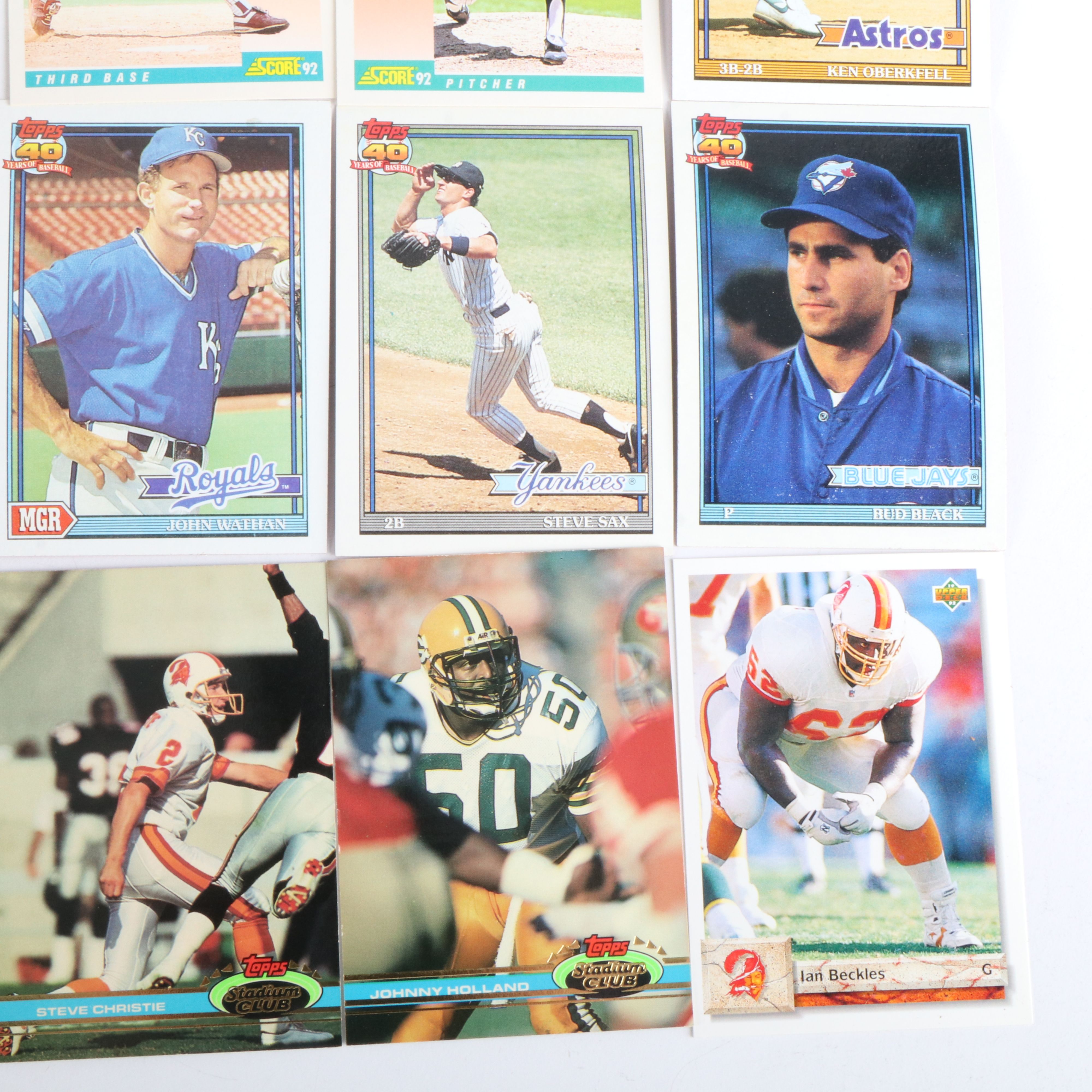 Approximately 9,000 Football and Baseball Cards, 1991 and 1992