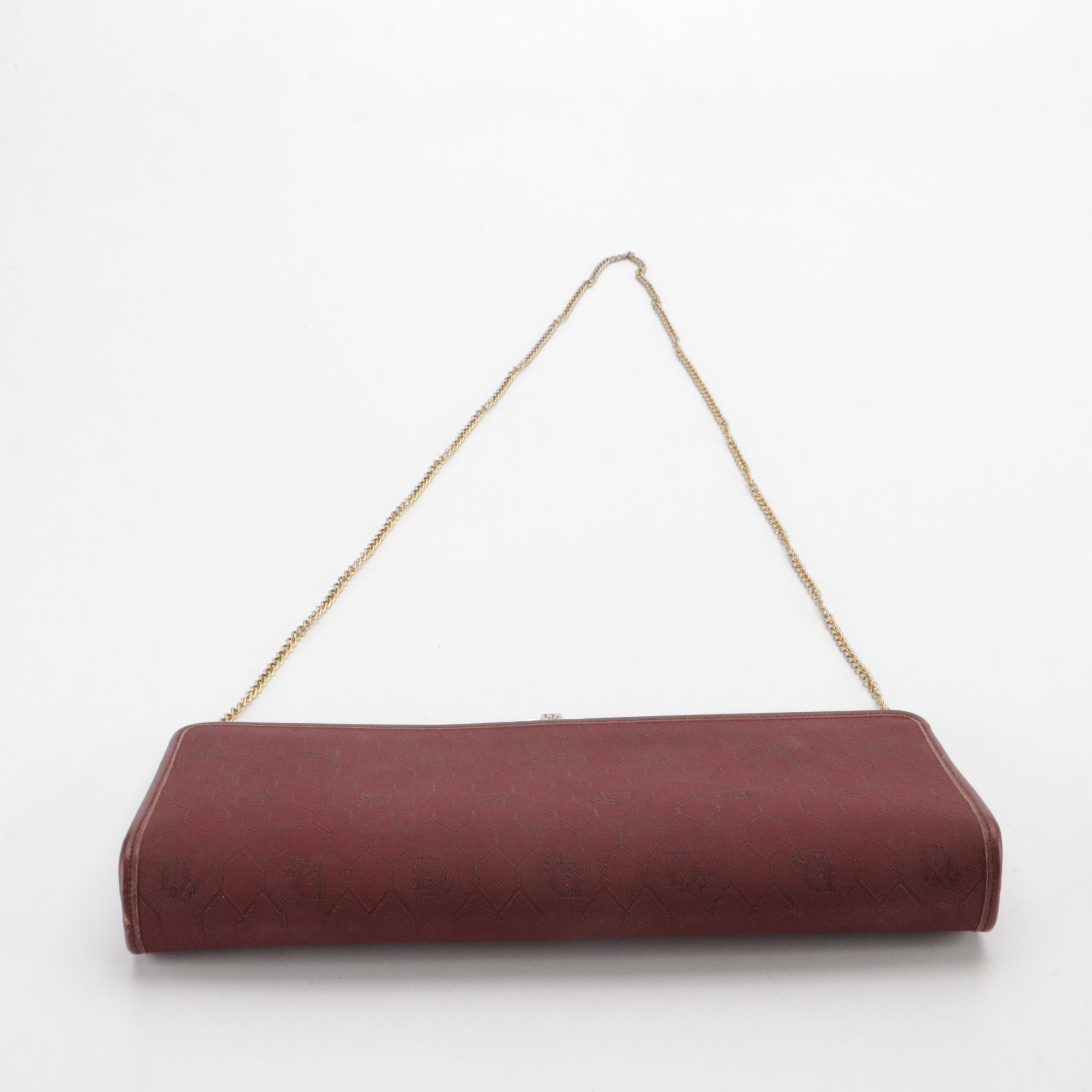 Christian Dior Convertible Clutch Purse in Logo Honeycomb Jacquard Canvas