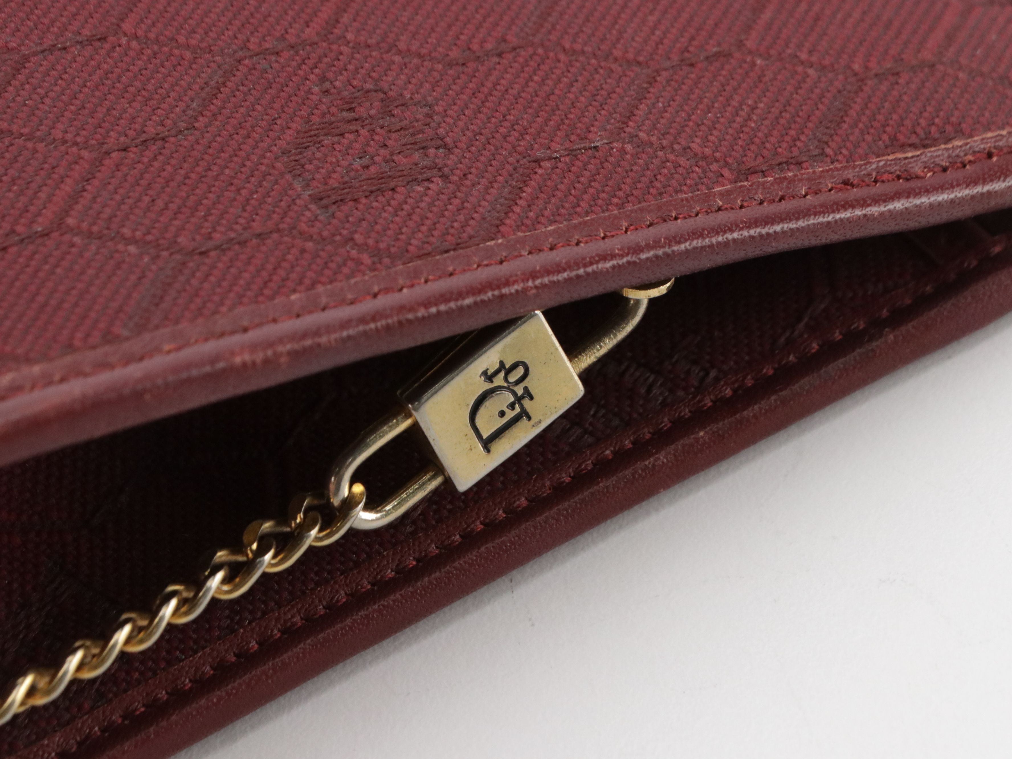 Christian Dior Convertible Clutch Purse in Logo Honeycomb Jacquard Canvas